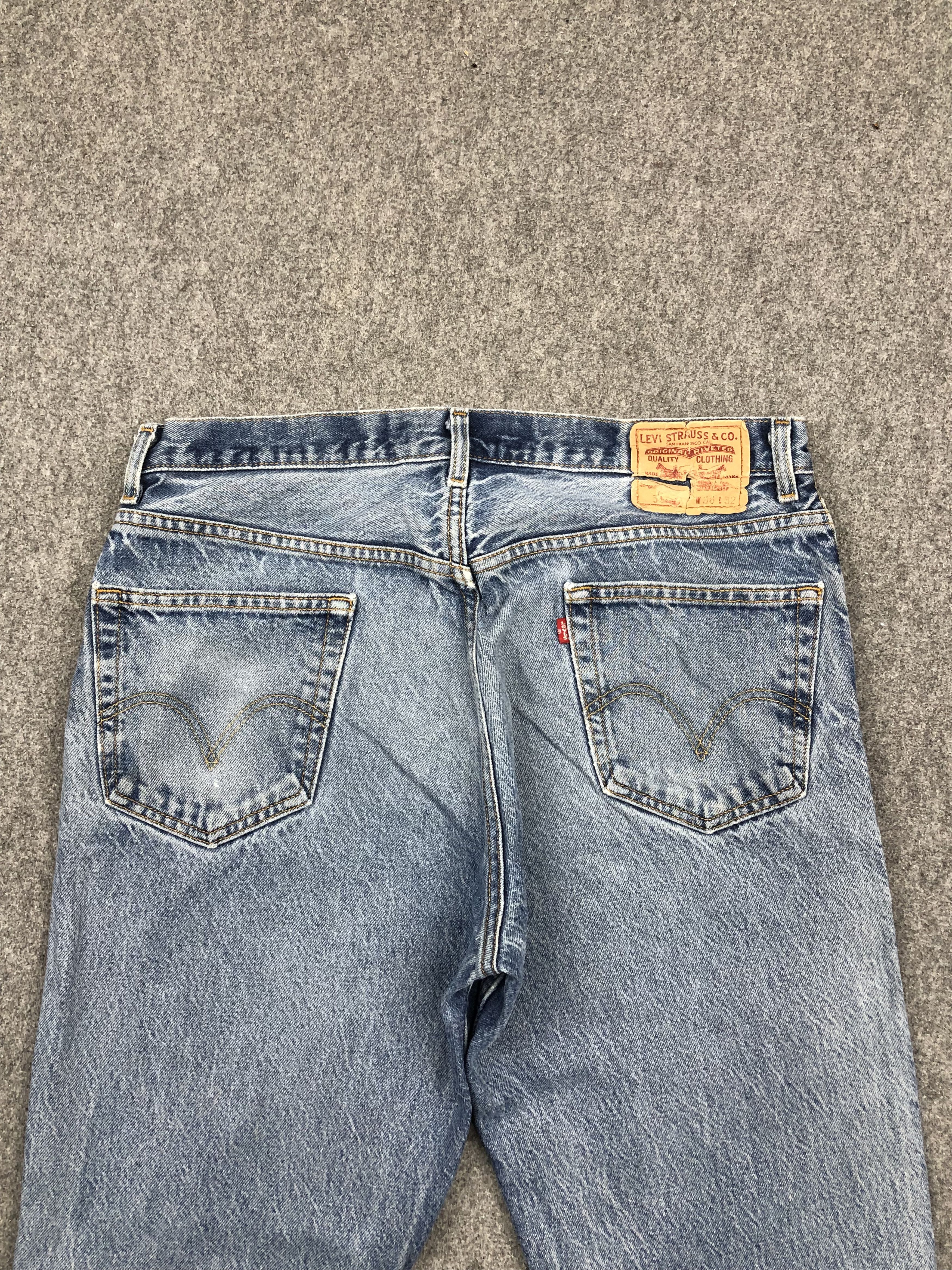 Levi's Faded Blue Vintage Levis 505 Jeans DP1603 Size US 37 - 4 Thumbnail