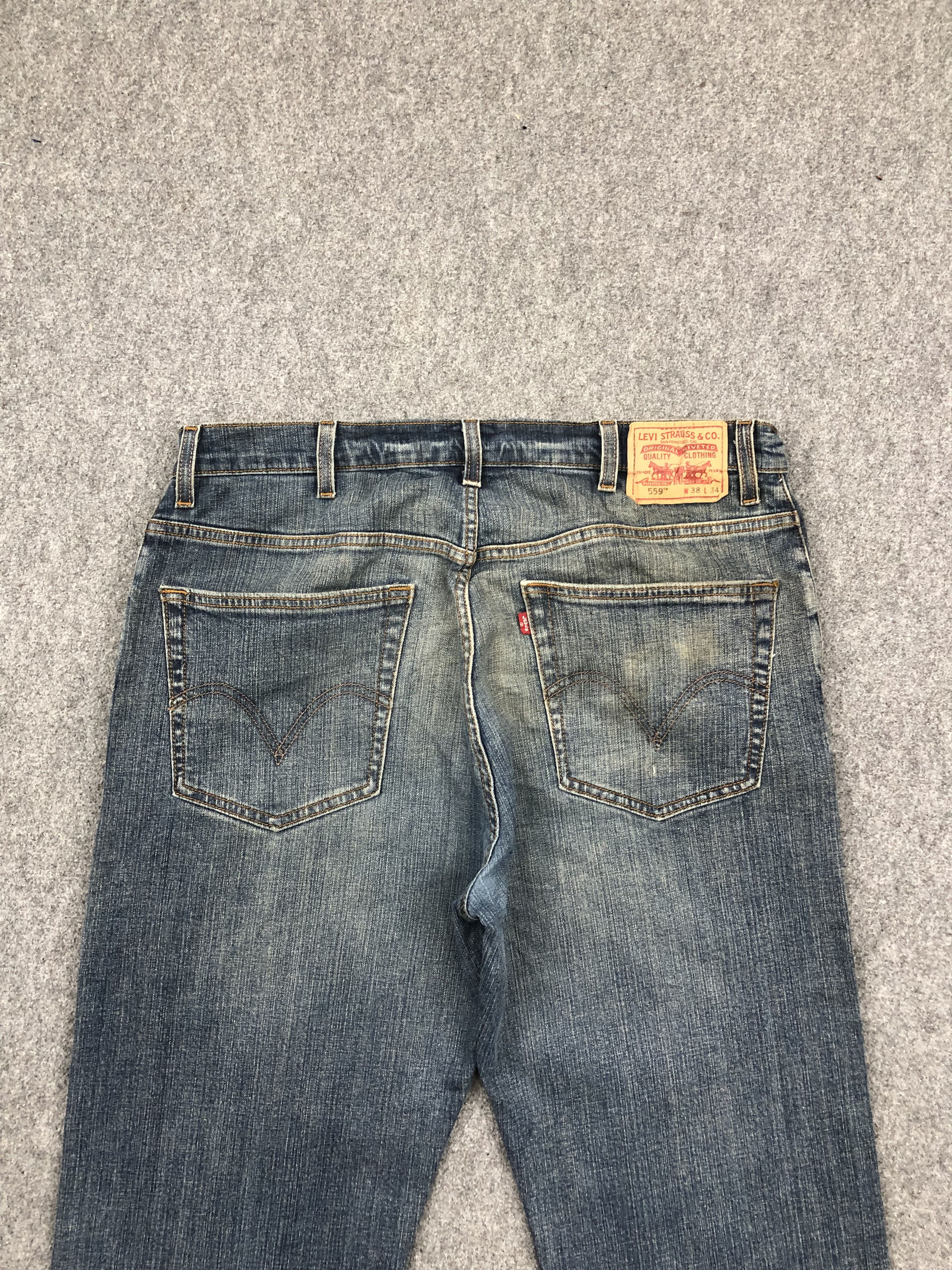 Levi's Vintage Levis 559 Faded Blue Jeans DP1607 Size US 38 / EU 54 - 4 Thumbnail