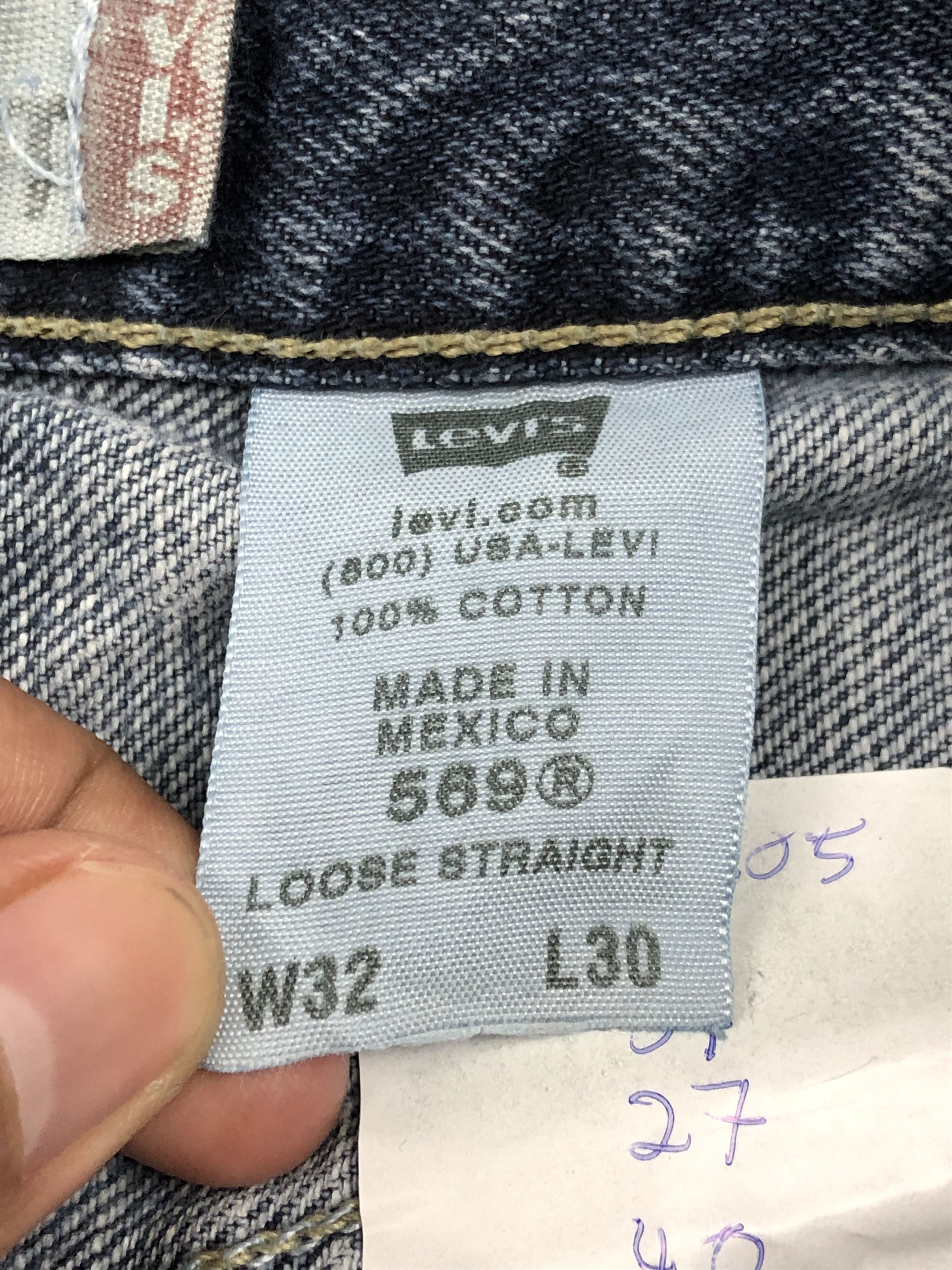 Levi's × Vintage Vintage Levis 569 Faded Blue Jeans DP1605 Size US 34 / EU 50 - 7 Thumbnail