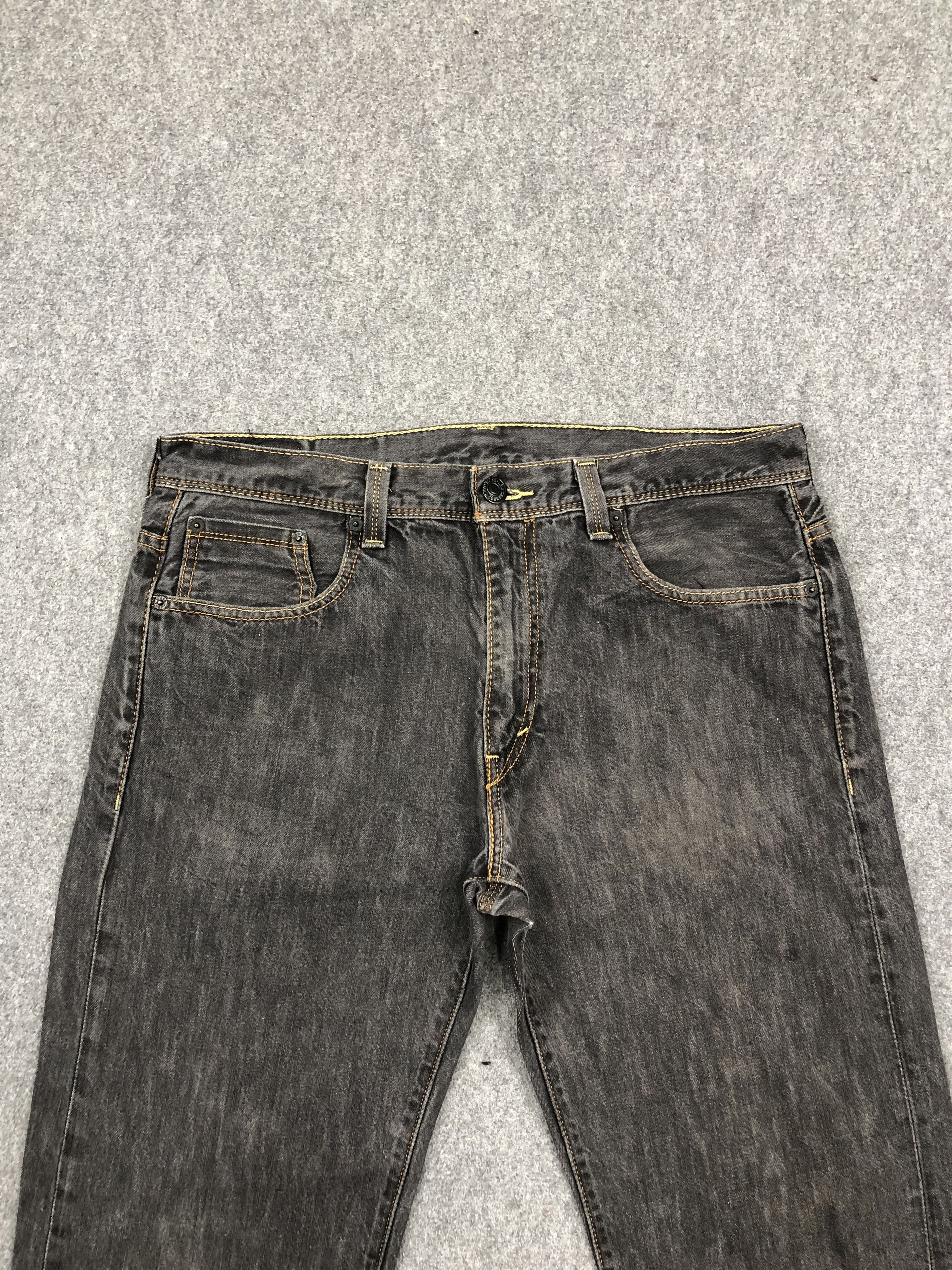 Levi's Vintage Levis 569 Black Jeans DP1602 Size US 35 - 2 Thumbnail