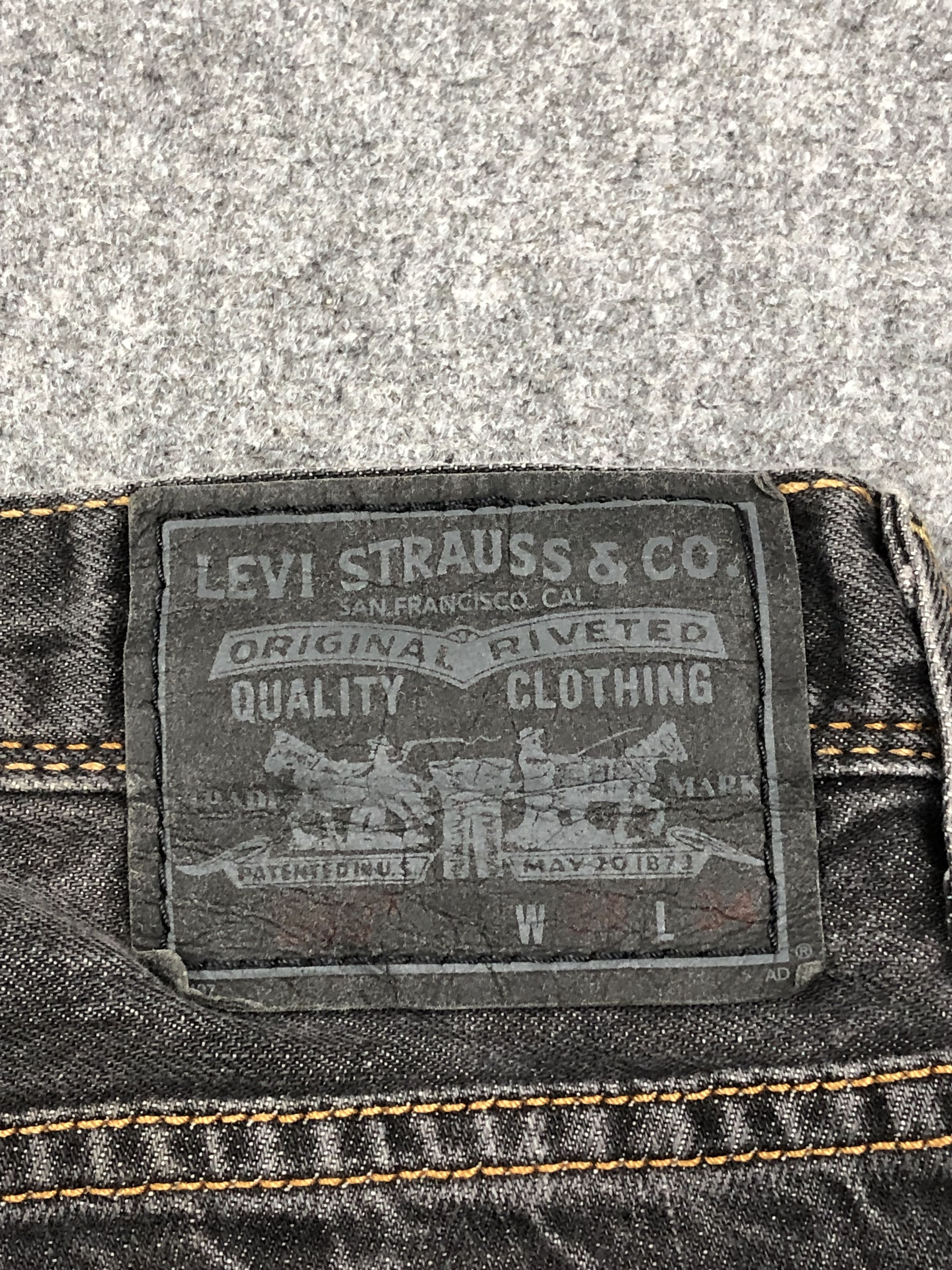 Levi's Vintage Levis 569 Black Jeans DP1602 Size US 35 - 5 Thumbnail