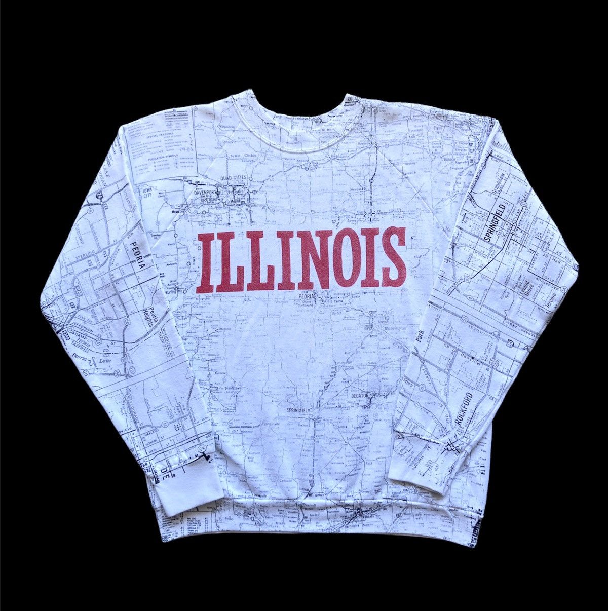 Vintage Vintage 80s/90s Illinois AOP crewneck sweatshirt Size US M / EU 48-50 / 2 - 4 Thumbnail