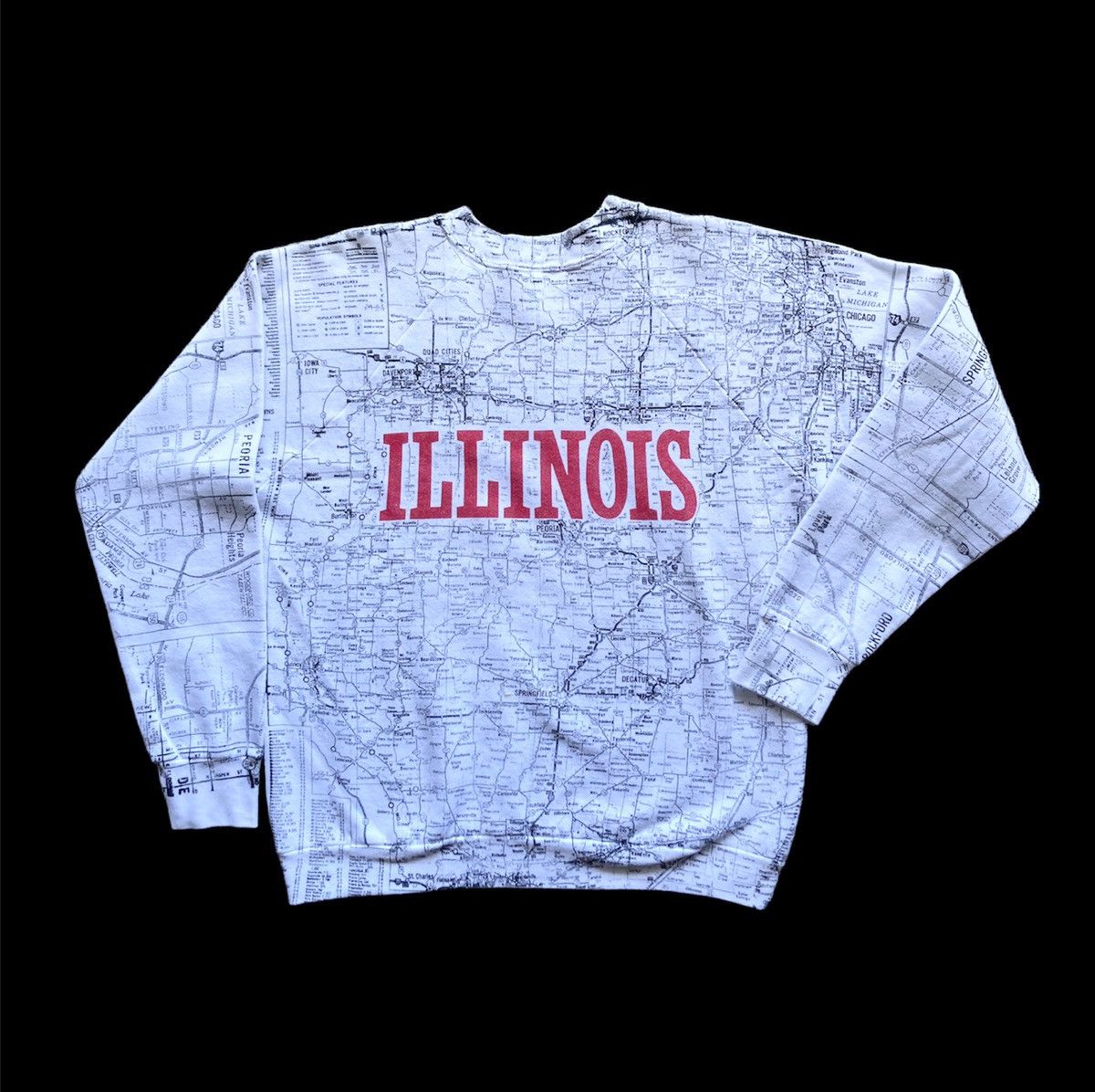 Vintage Vintage 80s/90s Illinois AOP crewneck sweatshirt Size US M / EU 48-50 / 2 - 5 Thumbnail