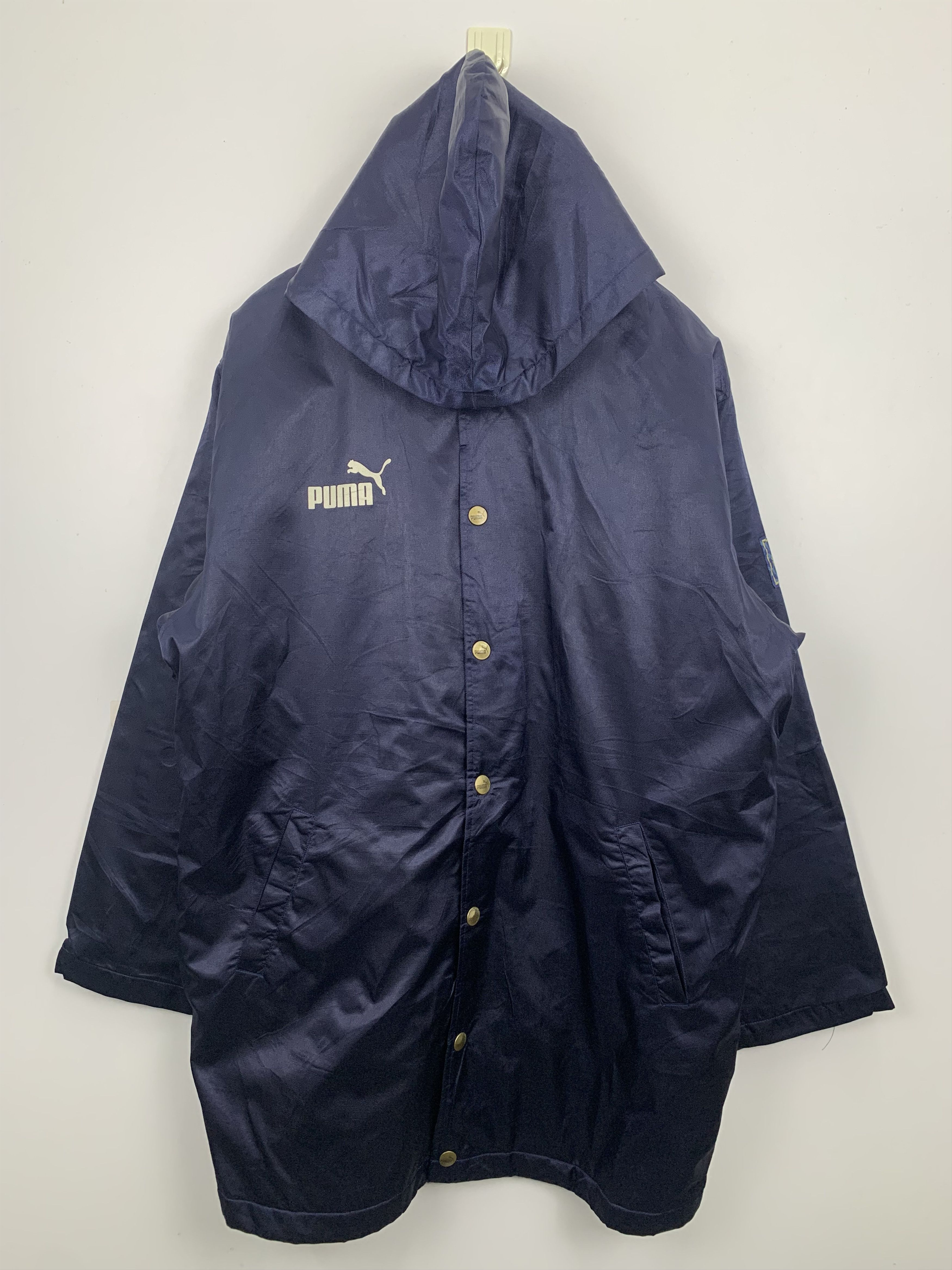 Puma Vintage 90s Puma Button Up Hoodie Coach Jacket J1040 Size US L / EU 52-54 / 3 - 1 Thumbnail