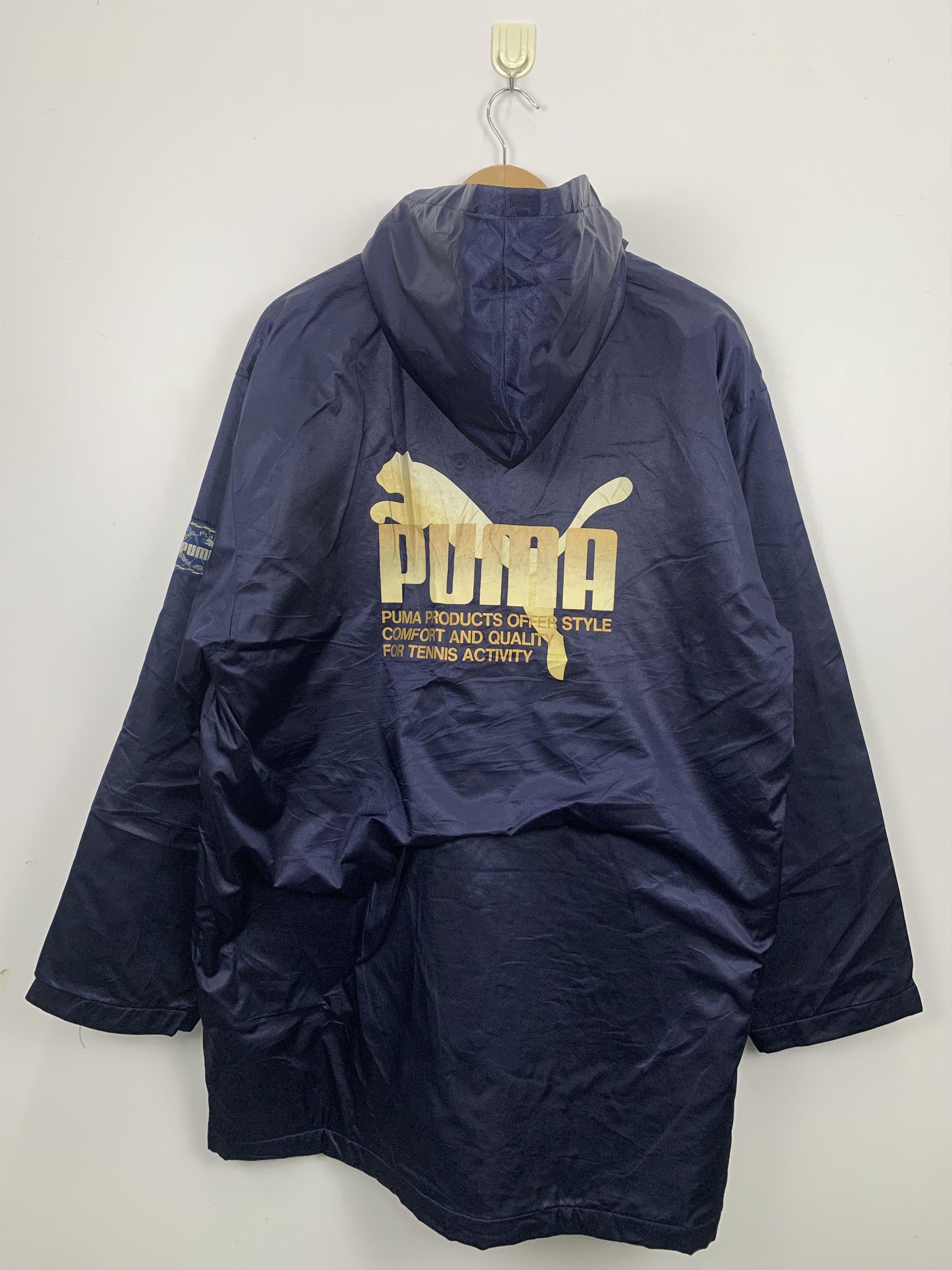 Puma Vintage 90s Puma Button Up Hoodie Coach Jacket J1040 Size US L / EU 52-54 / 3 - 3 Thumbnail
