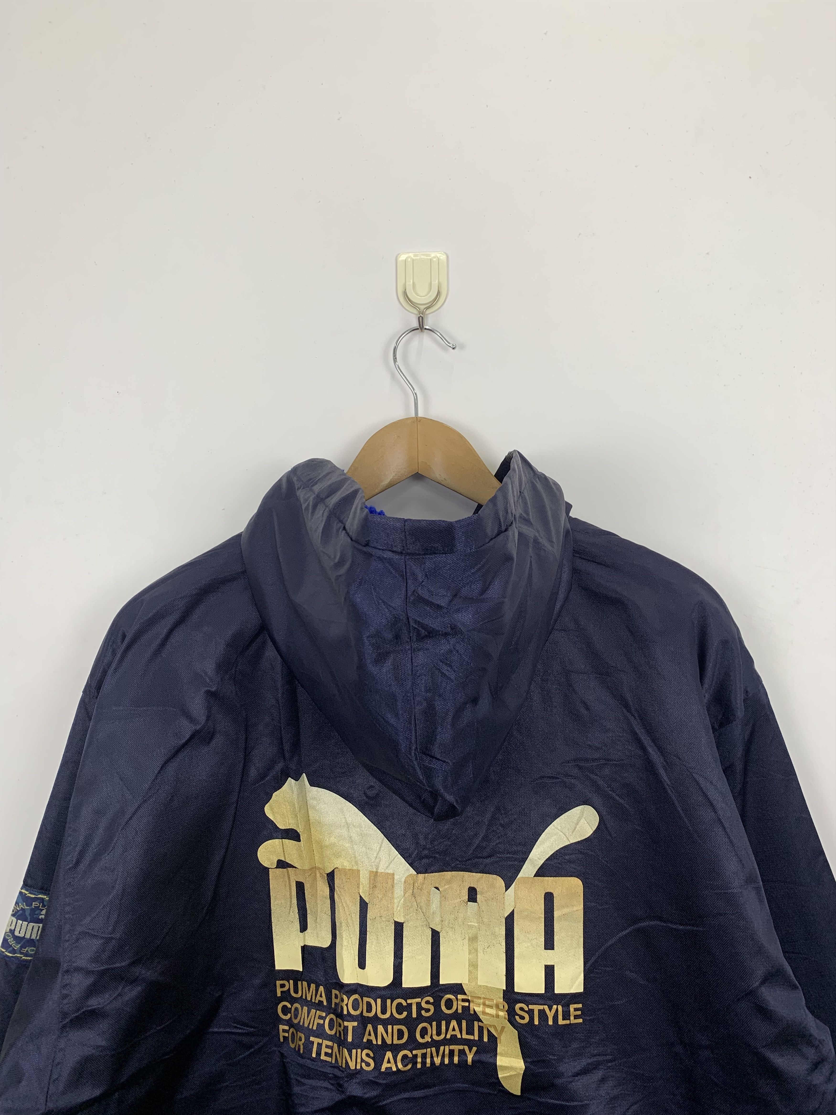 Puma Vintage 90s Puma Button Up Hoodie Coach Jacket J1040 Size US L / EU 52-54 / 3 - 12 Thumbnail