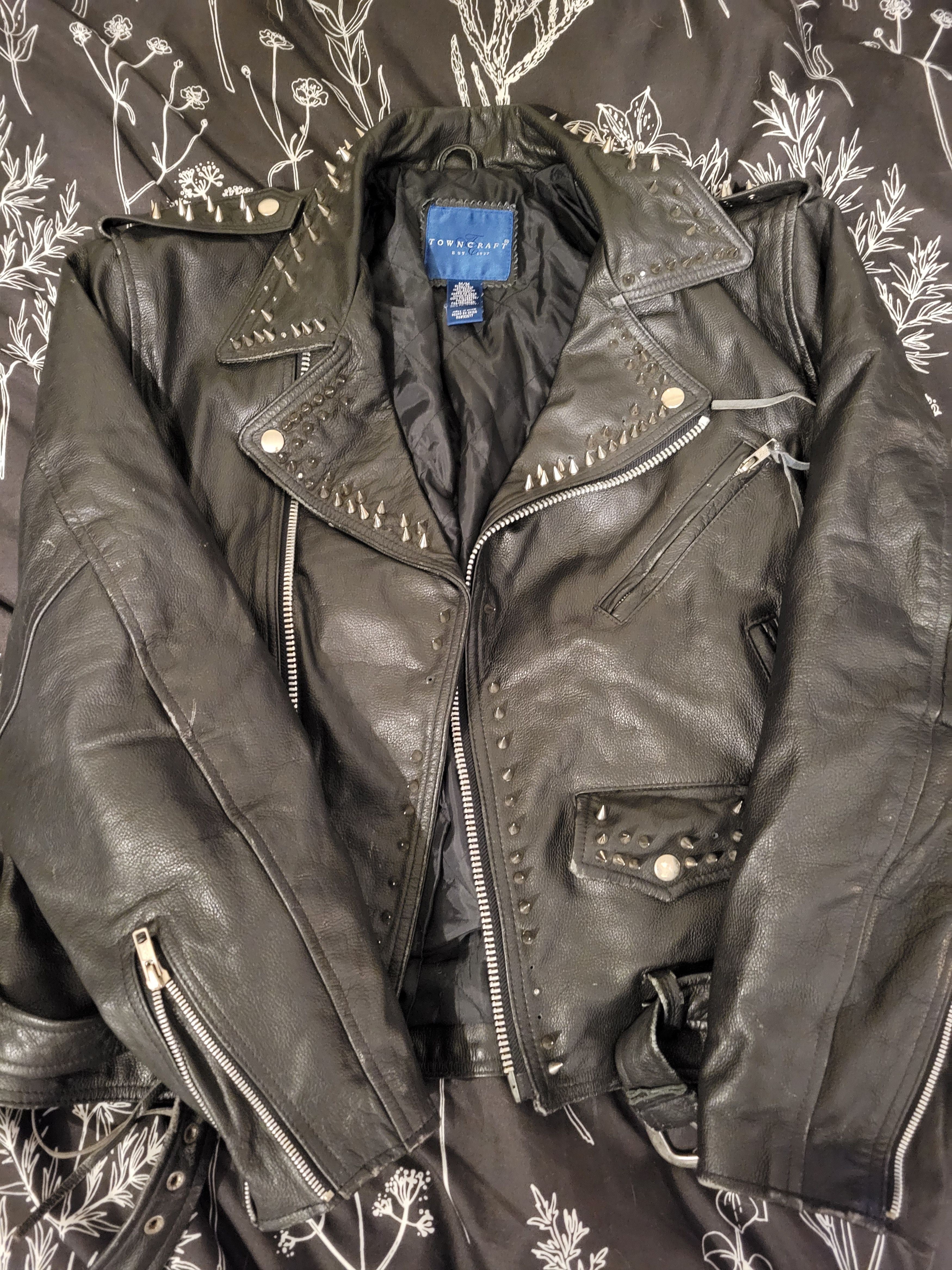 Towncraft Towncraft Custom Studded Leather motorcycle jacket | Grailed