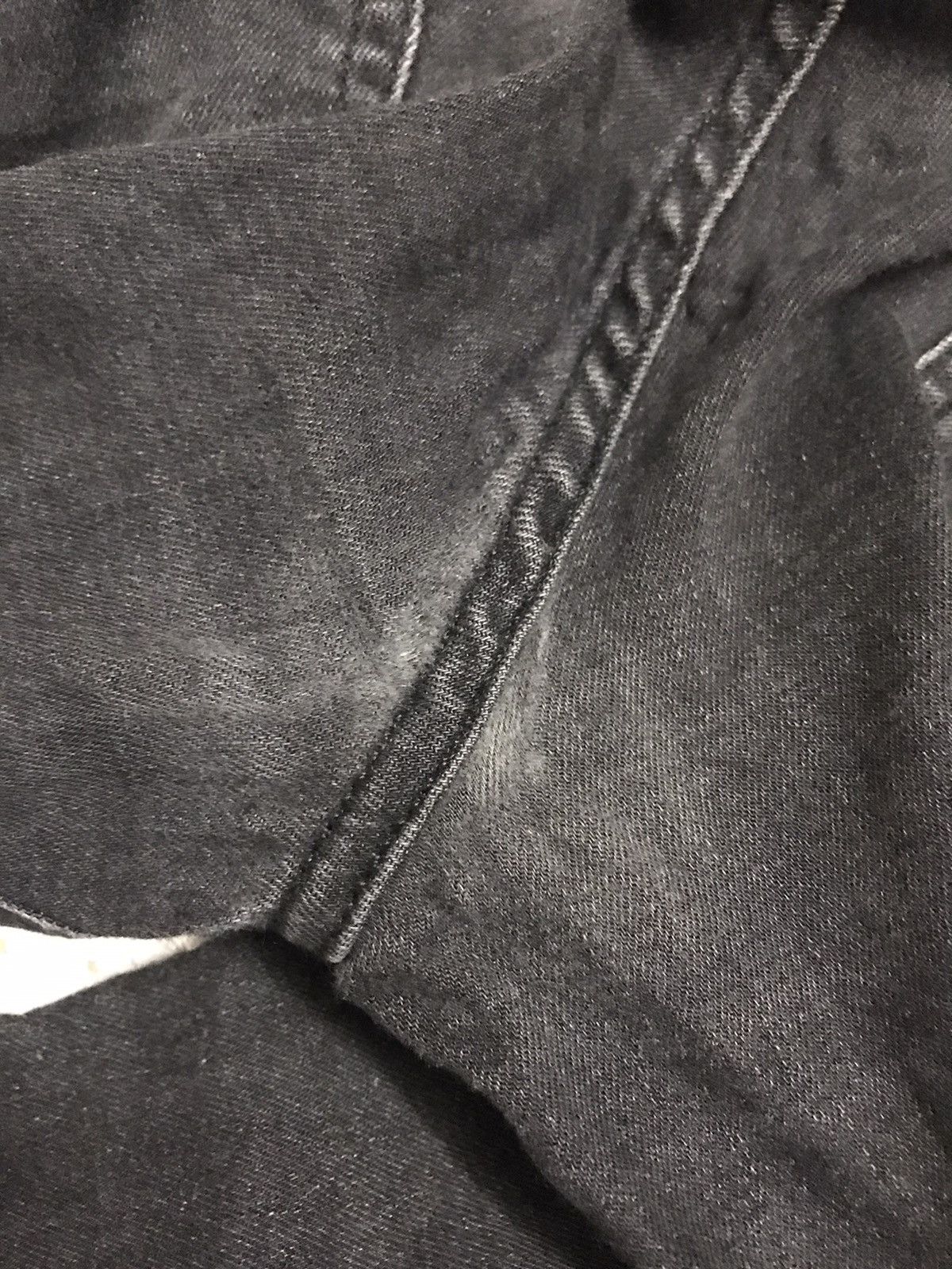 Zara Zara Biker Distressed Black Denim Size US 31 - 4 Thumbnail