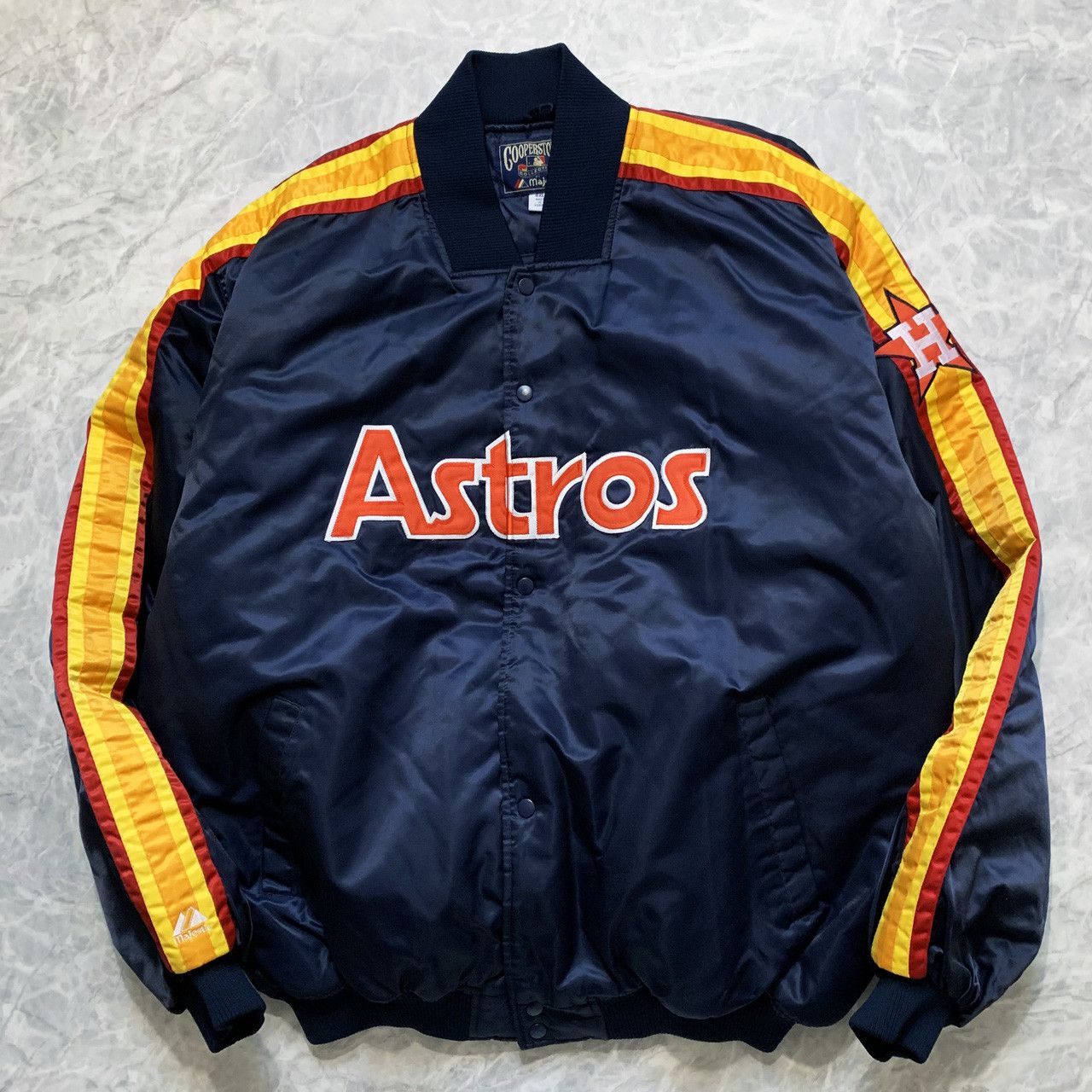 Vintage Houston Astros Bomber Jacket Size XXL MLB Cooperstown