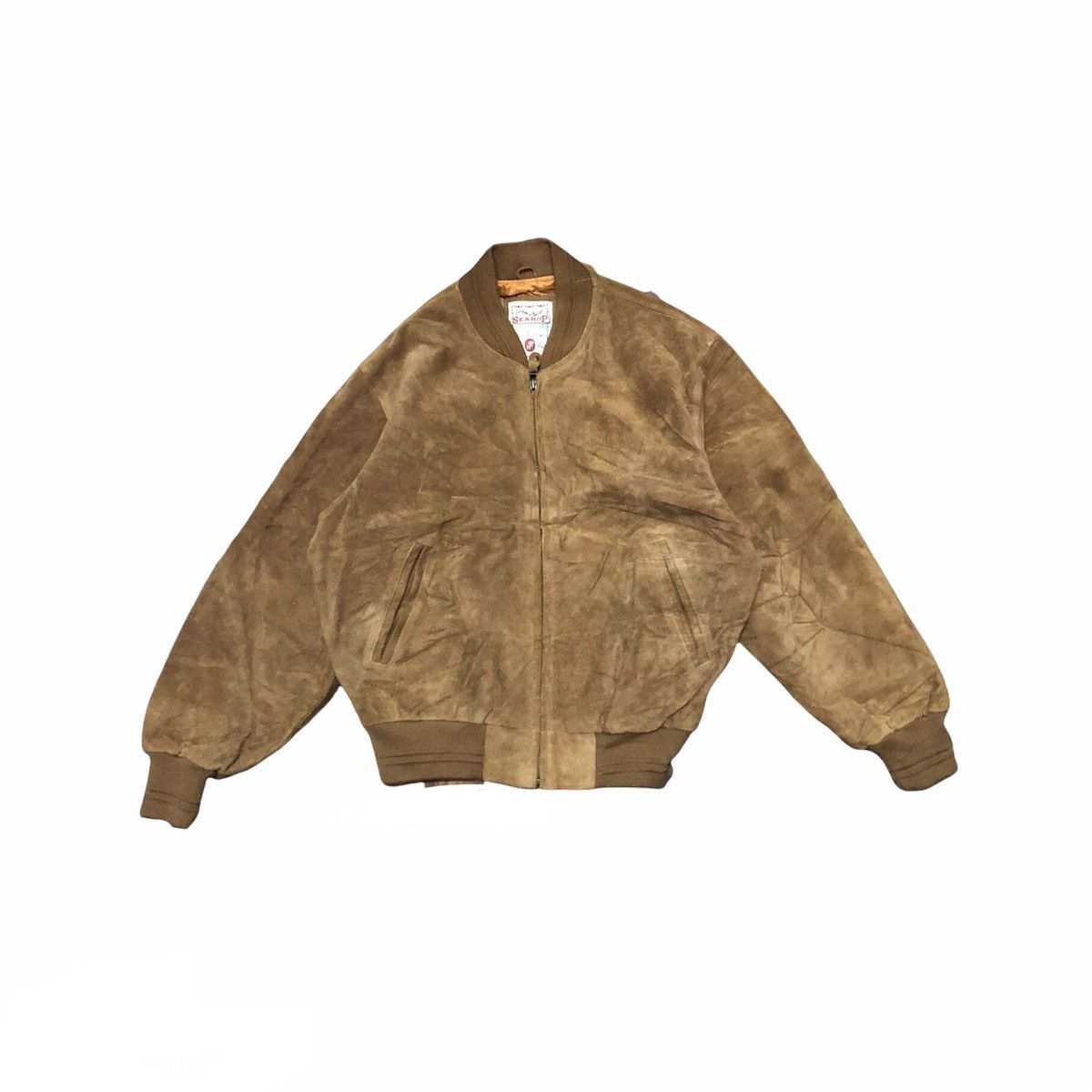 Genuine Leather Vintage Seahop Suede Bomber Leather Jacket Size US M / EU 48-50 / 2 - 1 Thumbnail