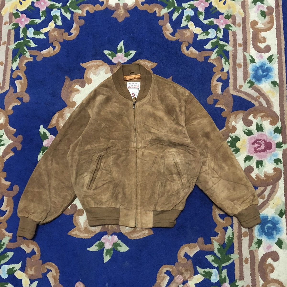 Genuine Leather Vintage Seahop Suede Bomber Leather Jacket Size US M / EU 48-50 / 2 - 2 Thumbnail