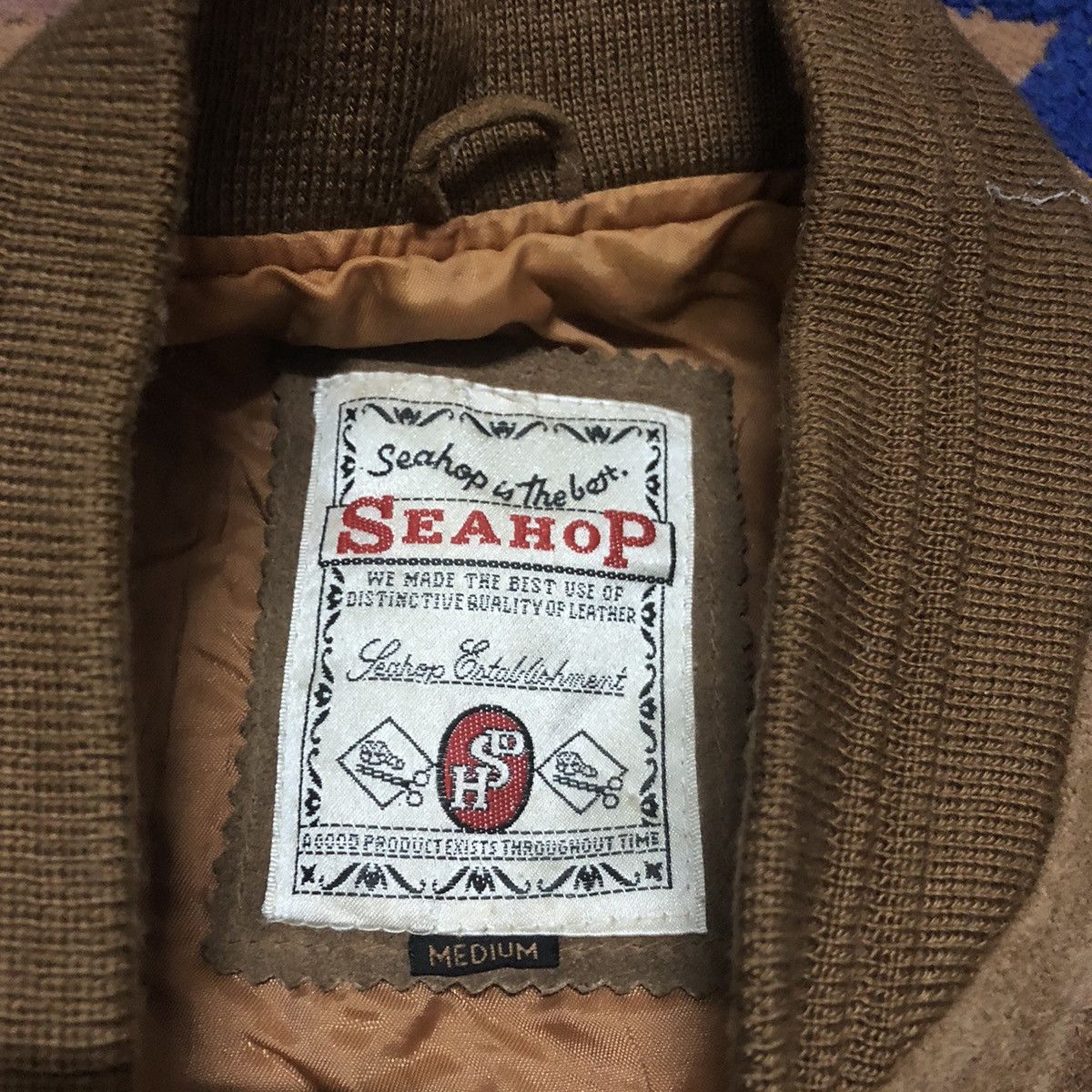 Genuine Leather Vintage Seahop Suede Bomber Leather Jacket Size US M / EU 48-50 / 2 - 3 Thumbnail