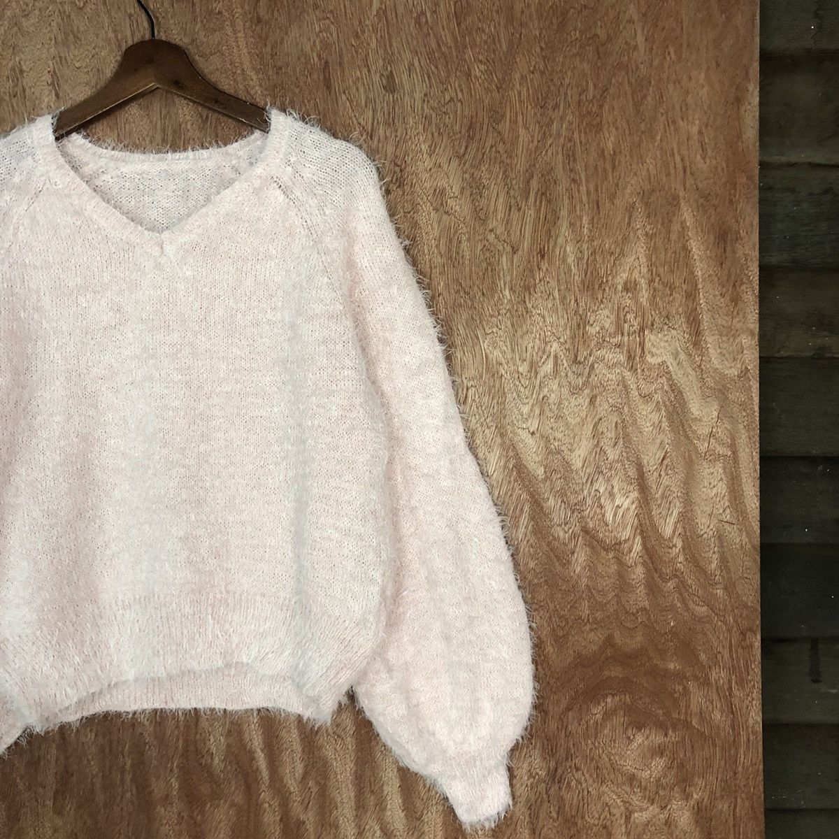 Homespun Knitwear Japan Pink Mohair Shag Shaggy Knitwear Sweater#0464 Size US M / EU 48-50 / 2 - 5 Thumbnail