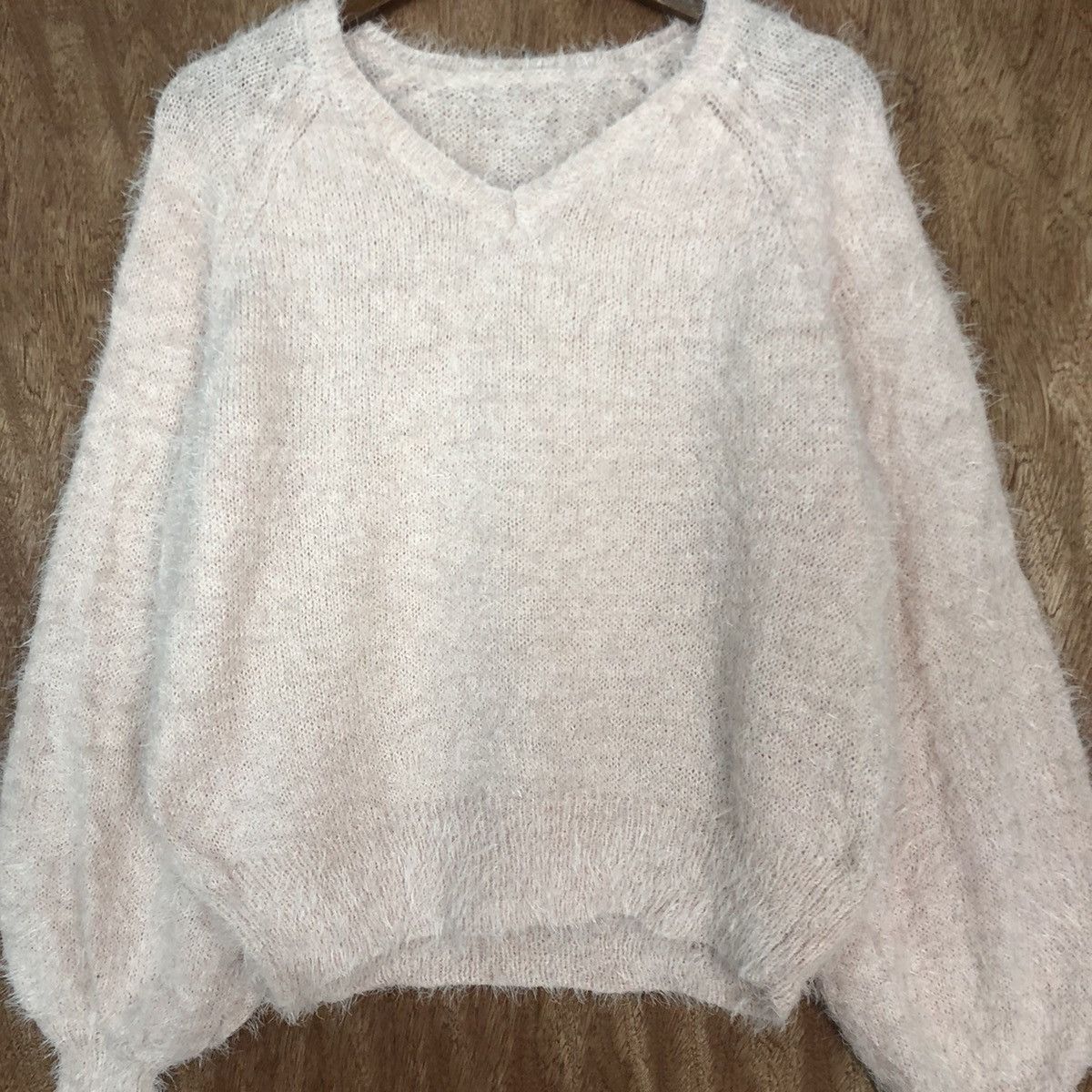 Homespun Knitwear Japan Pink Mohair Shag Shaggy Knitwear Sweater#0464 Size US M / EU 48-50 / 2 - 8 Thumbnail