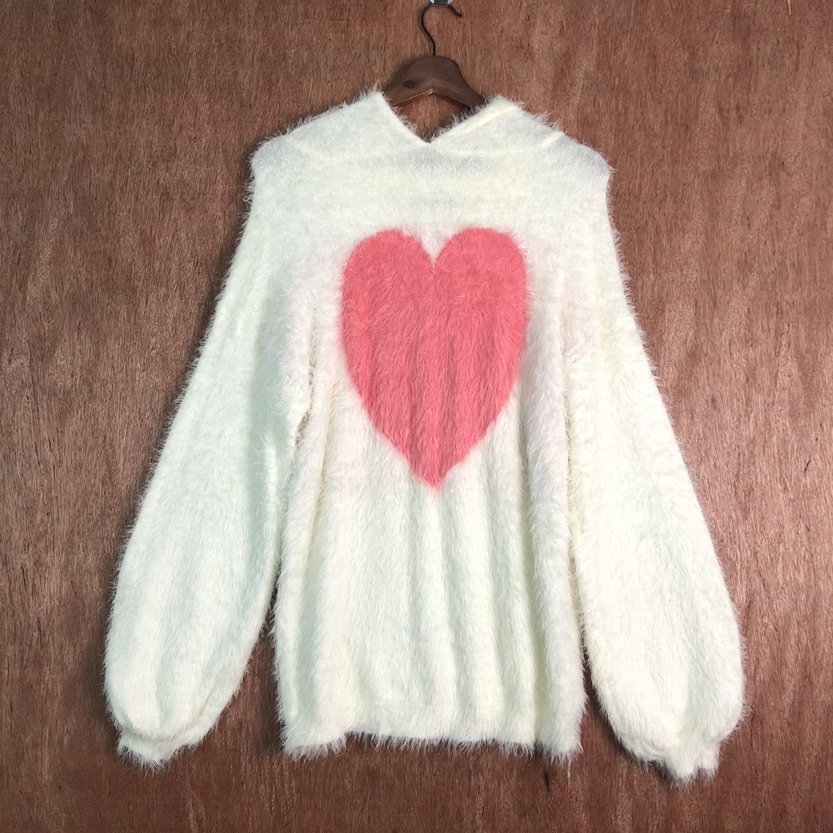 Homespun Knitwear Japan One Spo White Mohair Baggy Knitwear Size US M / EU 48-50 / 2 - 1 Thumbnail