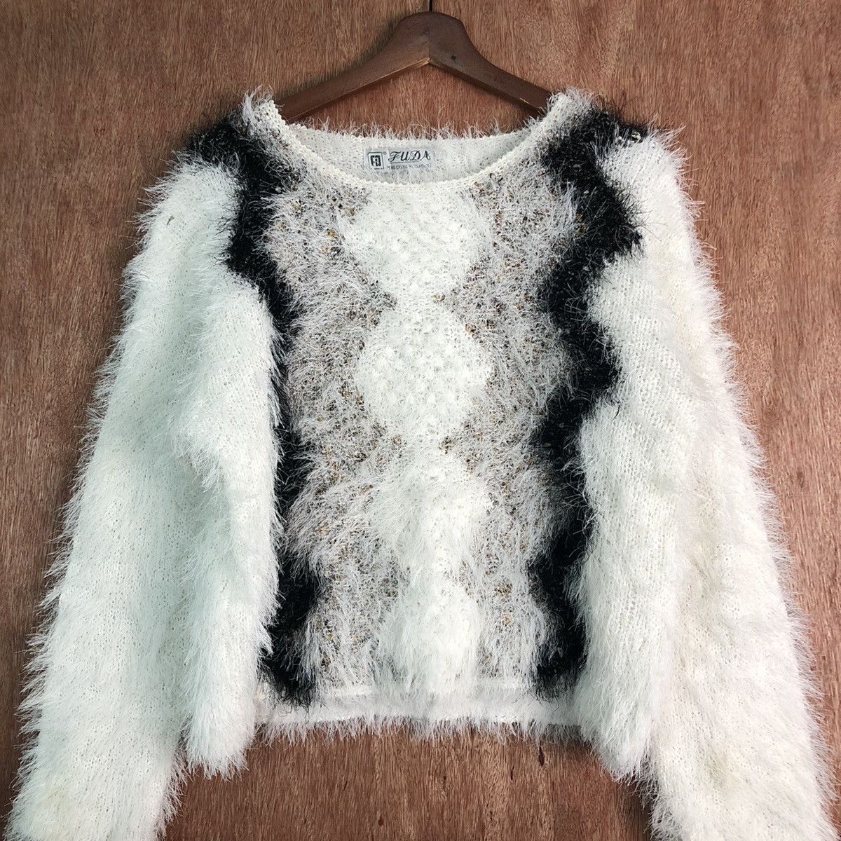 Homespun Knitwear FUDA White Navajo Mohair Knitwear Size US M / EU 48-50 / 2 - 3 Thumbnail