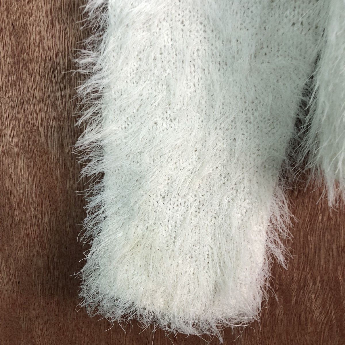 Homespun Knitwear FUDA White Navajo Mohair Knitwear Size US M / EU 48-50 / 2 - 6 Thumbnail