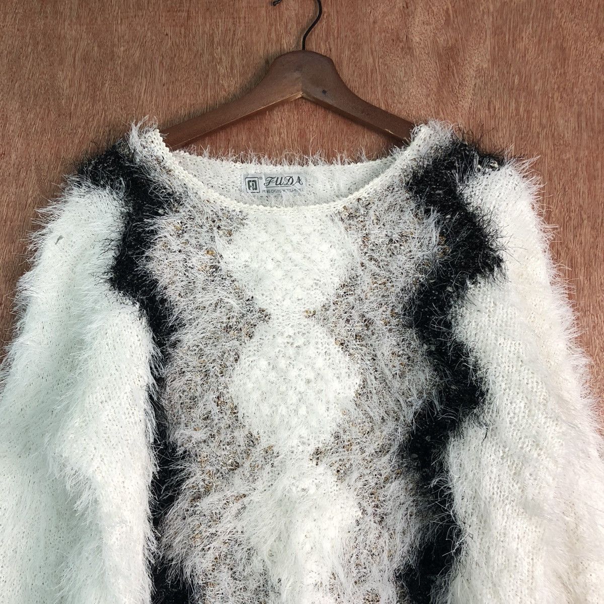 Homespun Knitwear FUDA White Navajo Mohair Knitwear Size US M / EU 48-50 / 2 - 2 Thumbnail