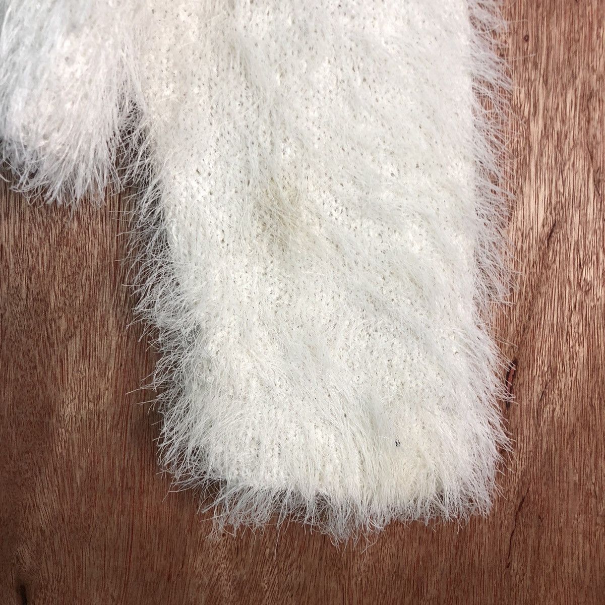 Homespun Knitwear FUDA White Navajo Mohair Knitwear Size US M / EU 48-50 / 2 - 4 Thumbnail