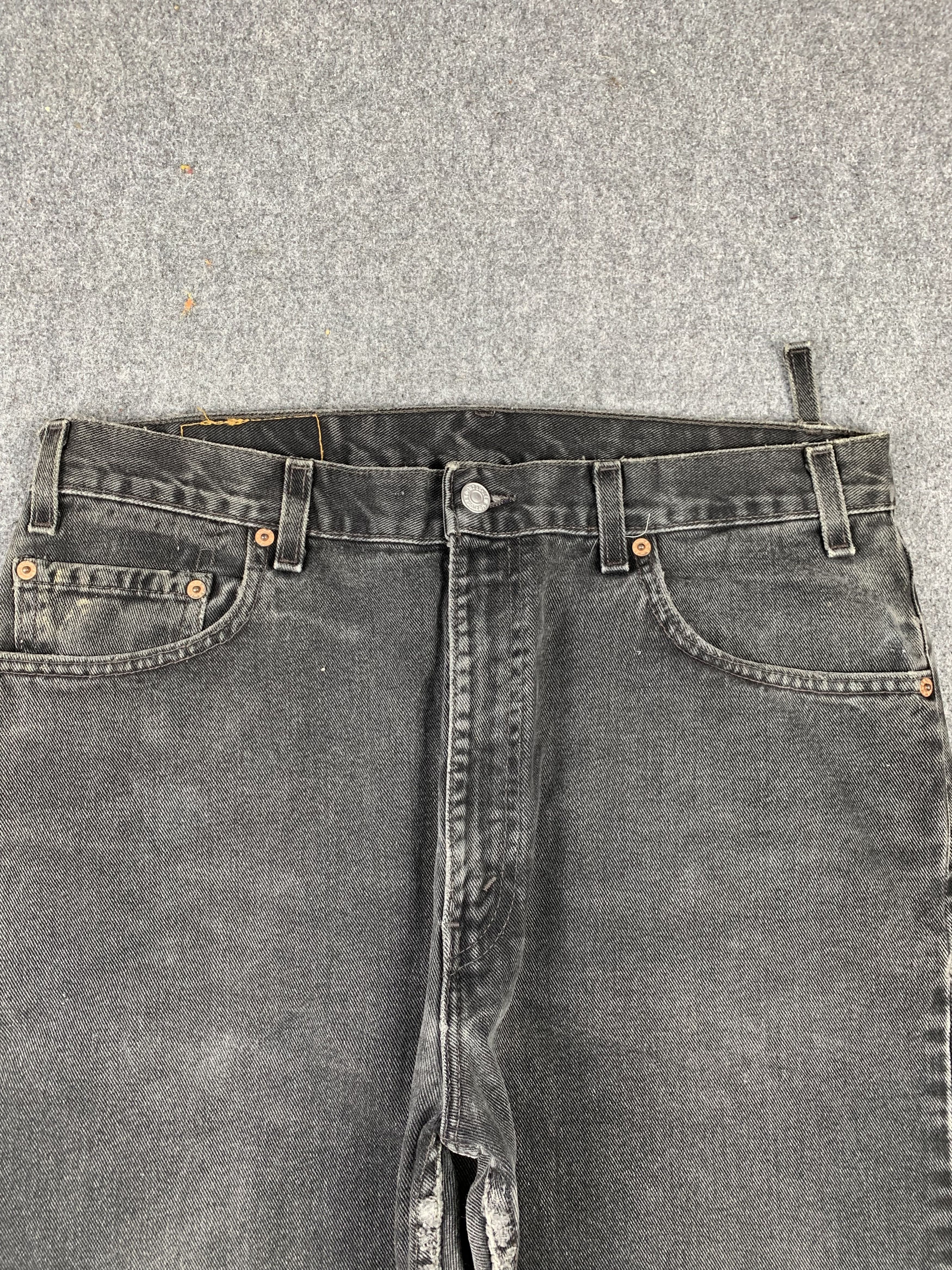 Levi's Vintage 90s Levis 505 Faded Black Jeans DP2134 Size US 34 / EU 50 - 2 Thumbnail