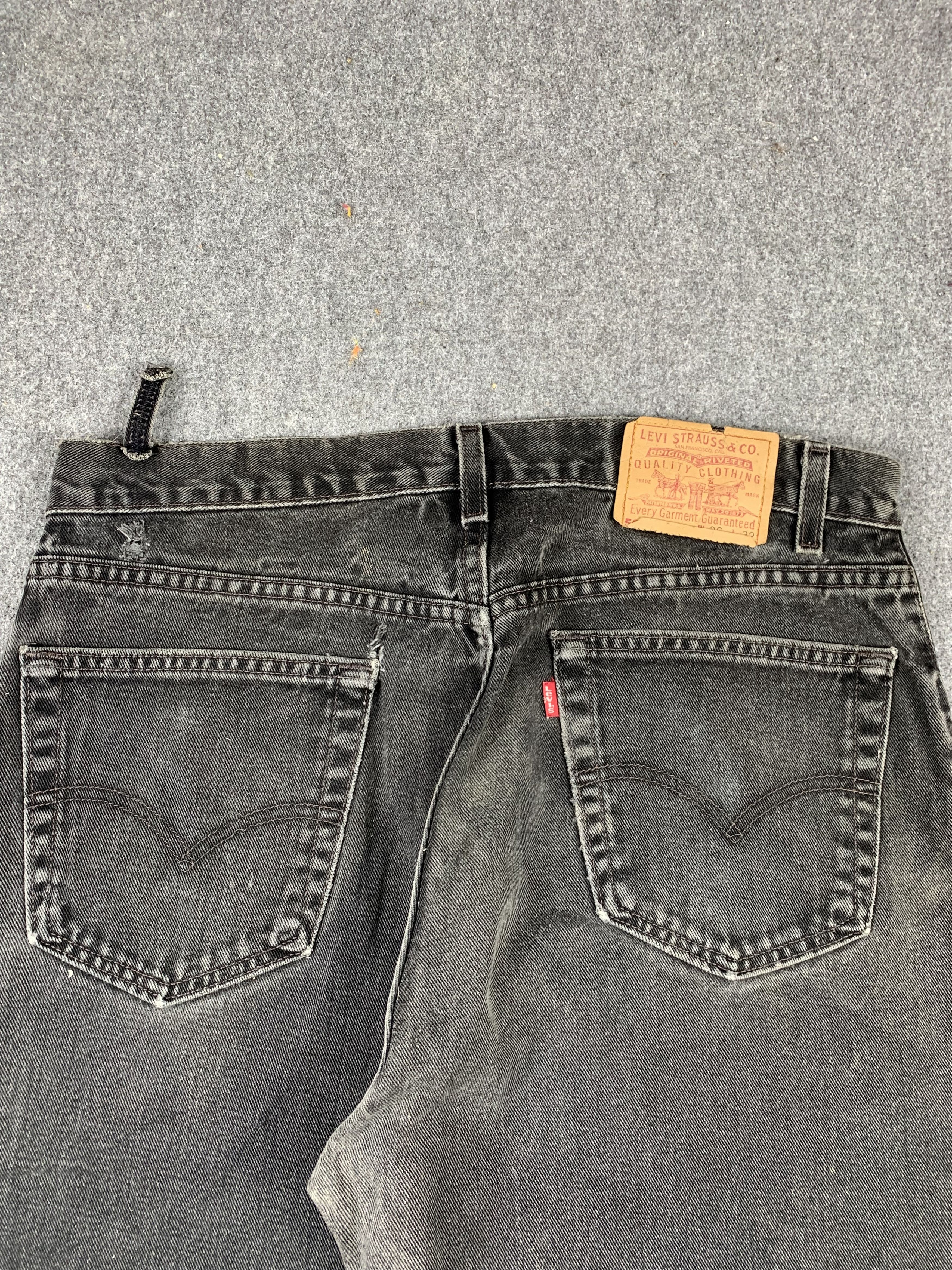 Levi's Vintage 90s Levis 505 Faded Black Jeans DP2134 Size US 34 / EU 50 - 4 Thumbnail