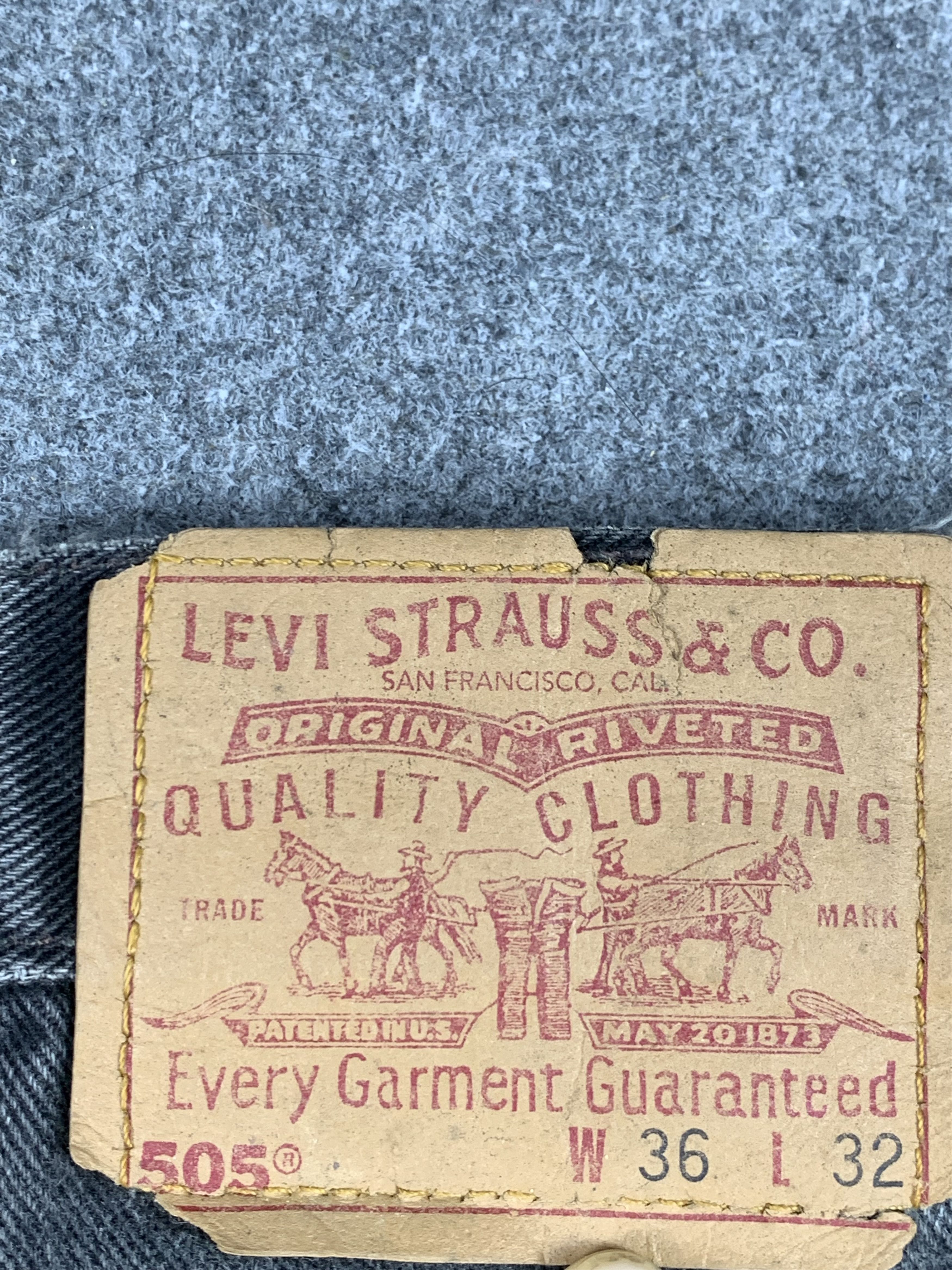Levi's Vintage 90s Levis 505 Faded Black Jeans DP2134 Size US 34 / EU 50 - 5 Thumbnail