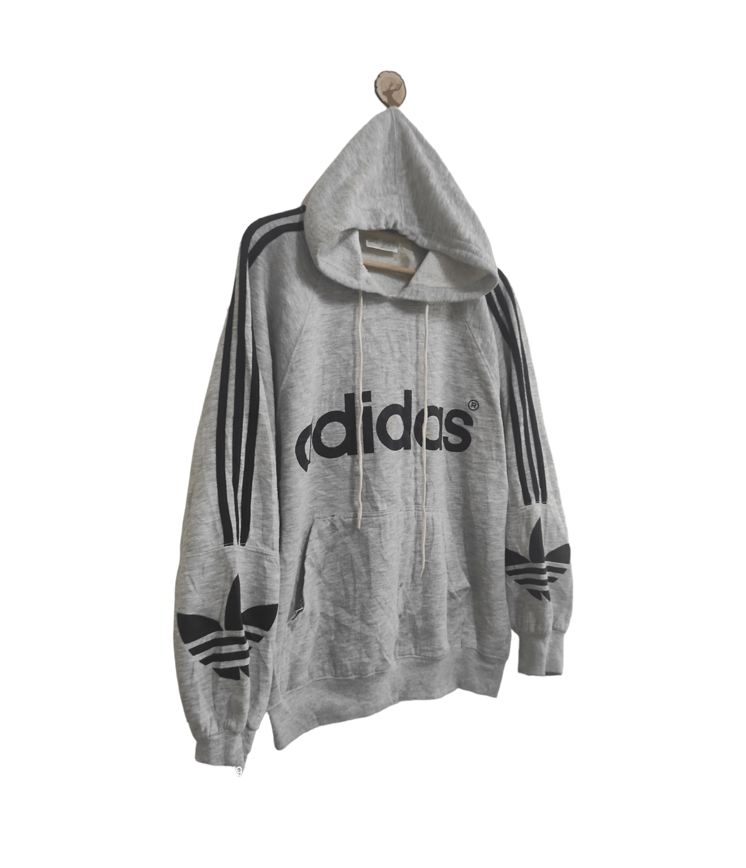 Adidas × Vintage Vintage Adidas Big Logo Spellout Hoodie Size US M / EU 48-50 / 2 - 3 Thumbnail