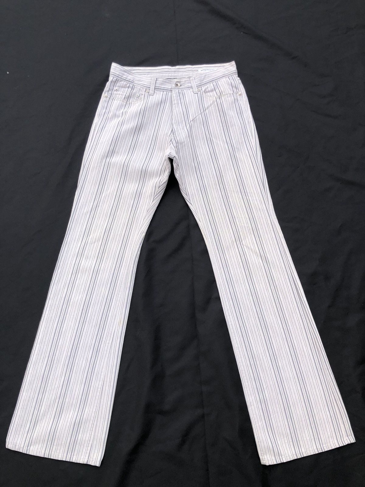 Vintage Semantic Design Japan Striped Pant Flare Jeans Size US 30 / EU 46 - 1 Thumbnail