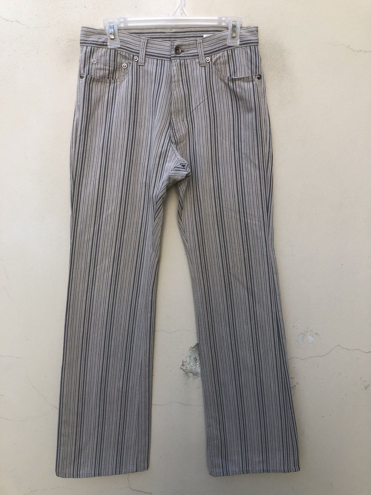 Vintage Semantic Design Japan Striped Pant Flare Jeans Size US 30 / EU 46 - 3 Thumbnail