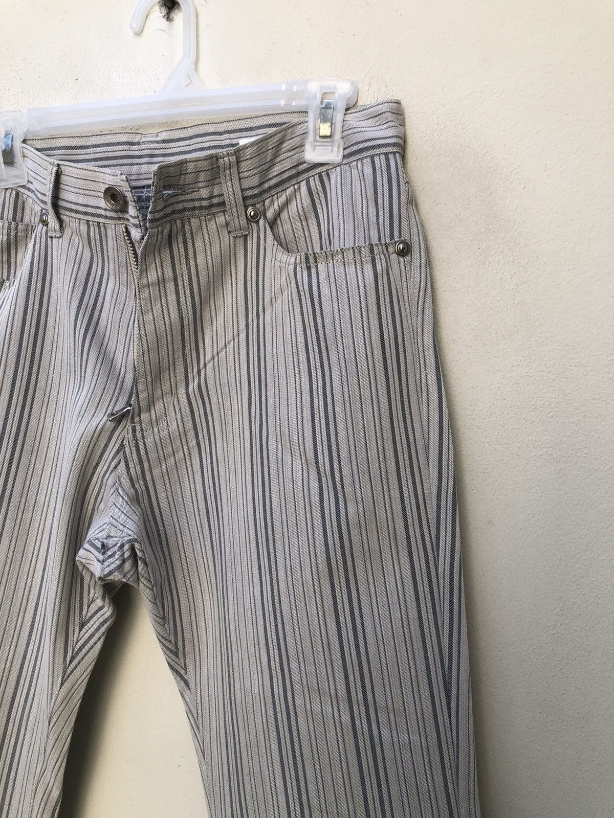 Vintage Semantic Design Japan Striped Pant Flare Jeans Size US 30 / EU 46 - 9 Thumbnail