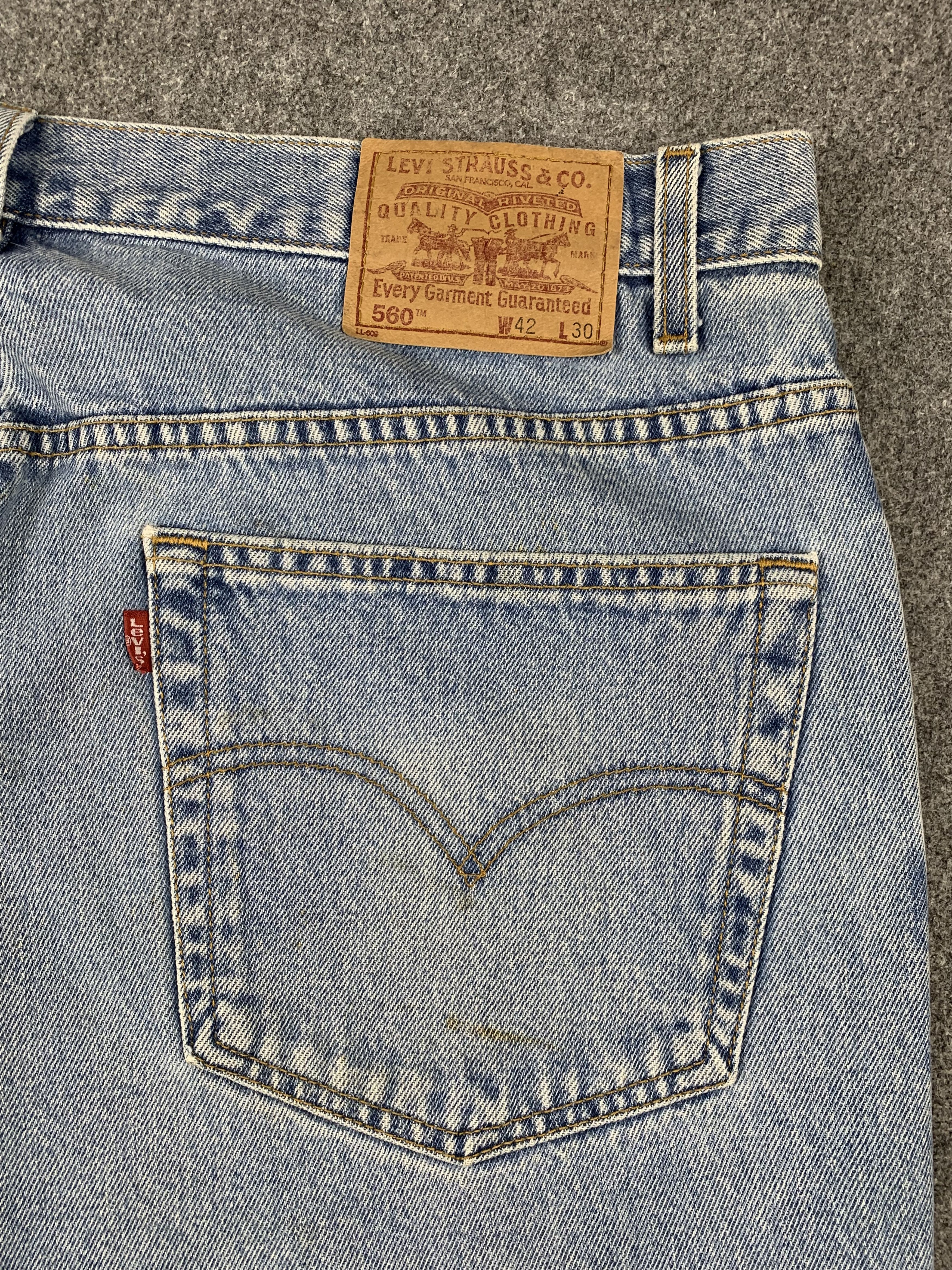 Levi's Vintage 90s Levis 560 Light Wash Jeans DP2136 Size US 40 / EU 56 - 12 Thumbnail