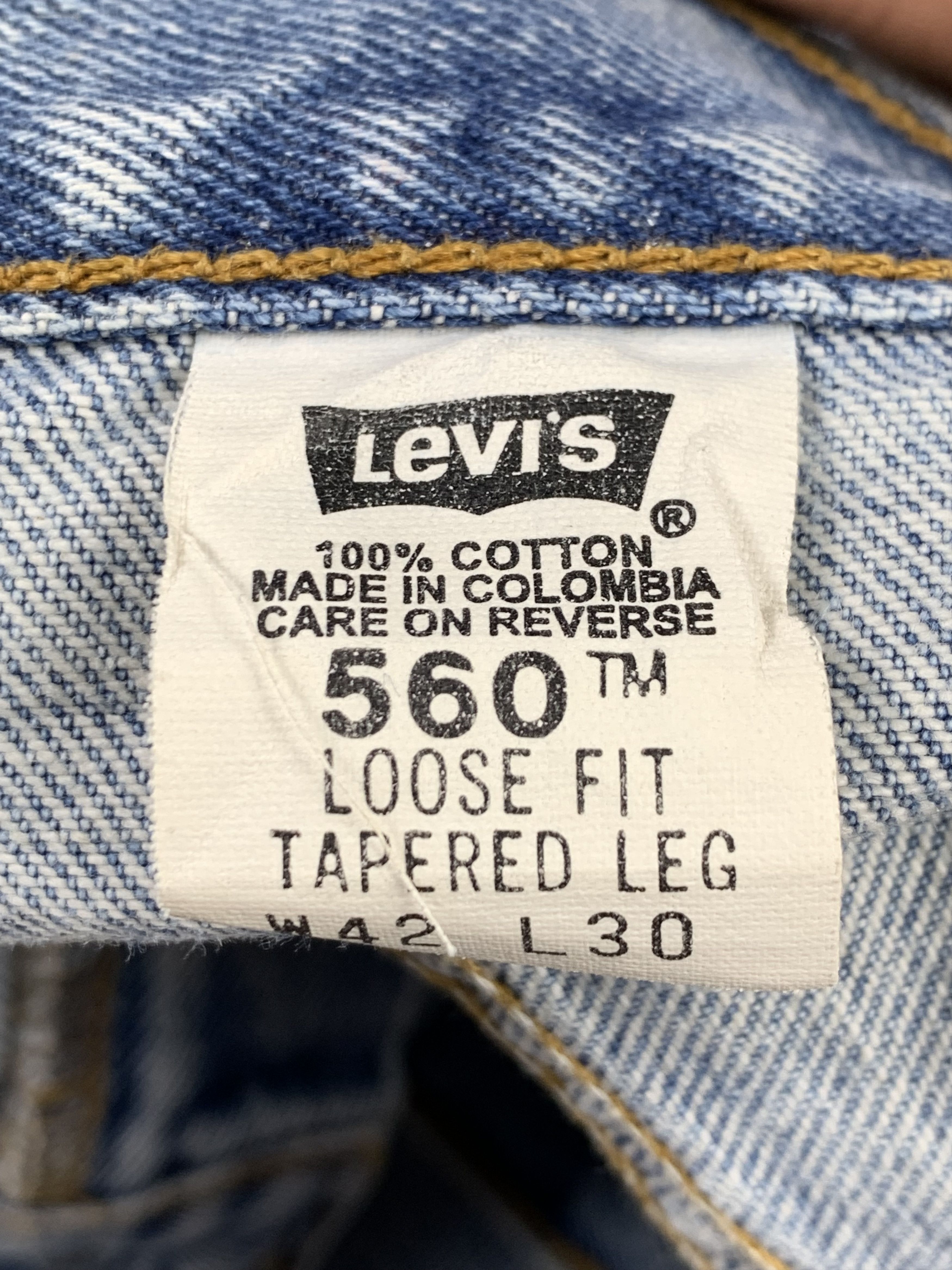 Levi's Vintage 90s Levis 560 Light Wash Jeans DP2136 Size US 40 / EU 56 - 4 Thumbnail