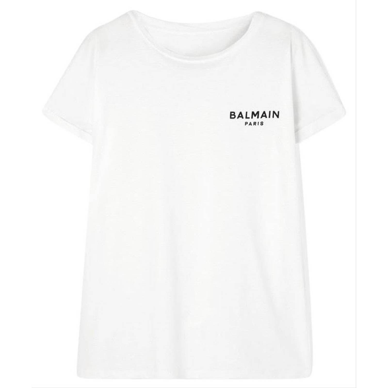 logo flocked tee shirt