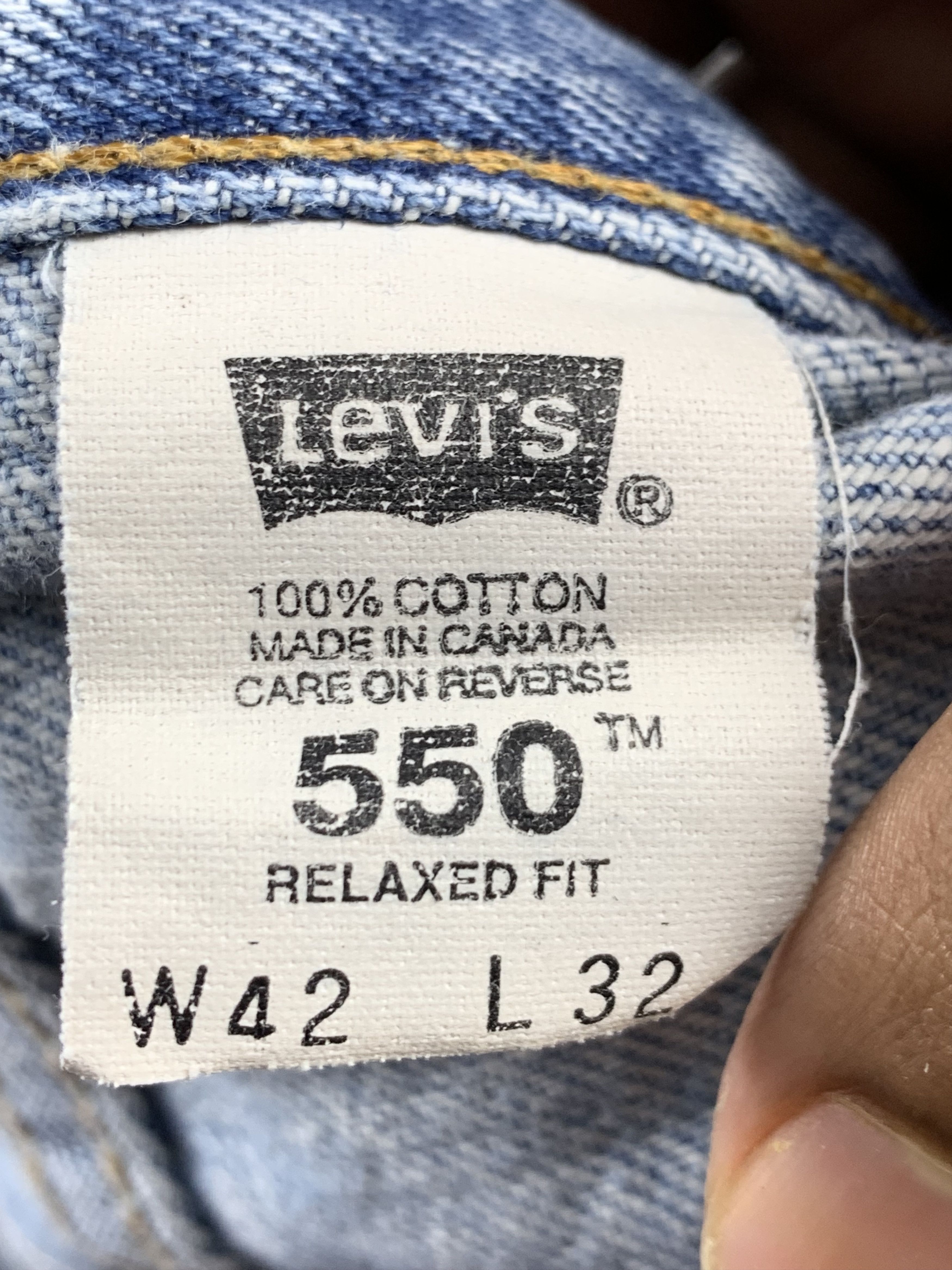 Levi's Vintage 90s Levis 550 Light Wash Jeans DP2141 Size US 41 - 8 Thumbnail