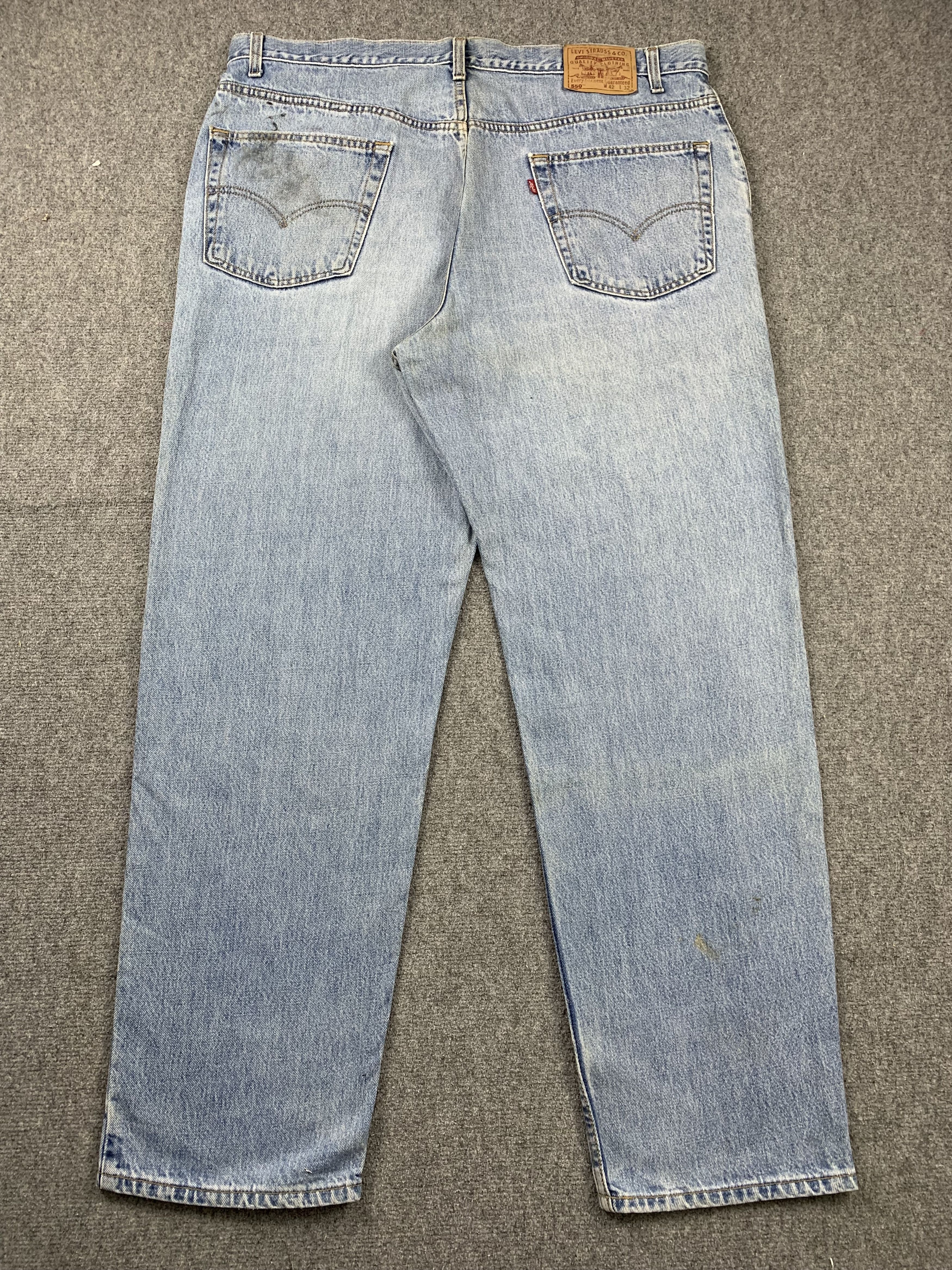 Levi's Vintage 90s Levis 550 Light Wash Jeans DP2141 Size US 41 - 2 Thumbnail