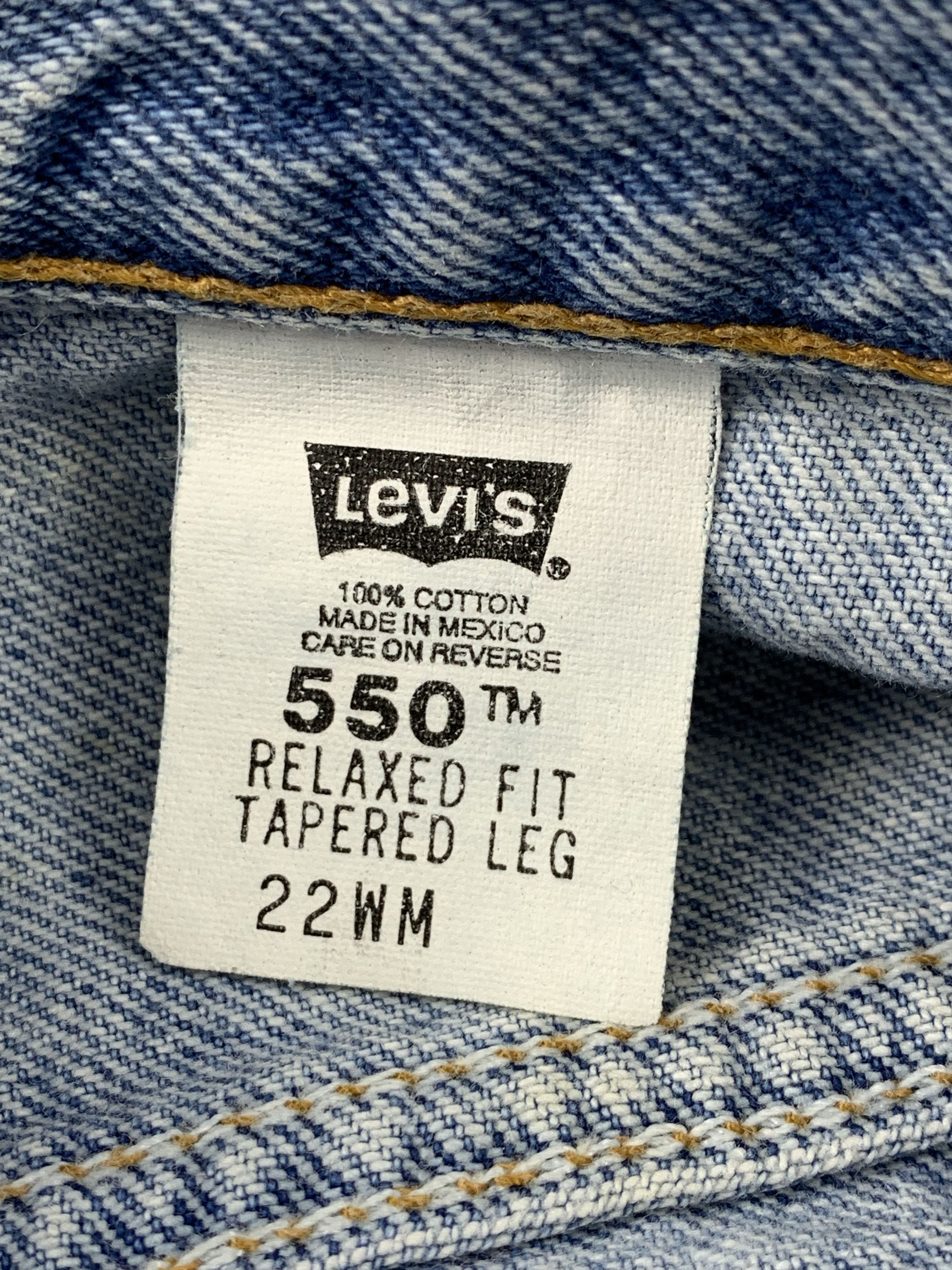 Levi's Vintage 90s Levis 550 Light Wash Jeans DP2142 Size US 38 / EU 54 - 3 Thumbnail