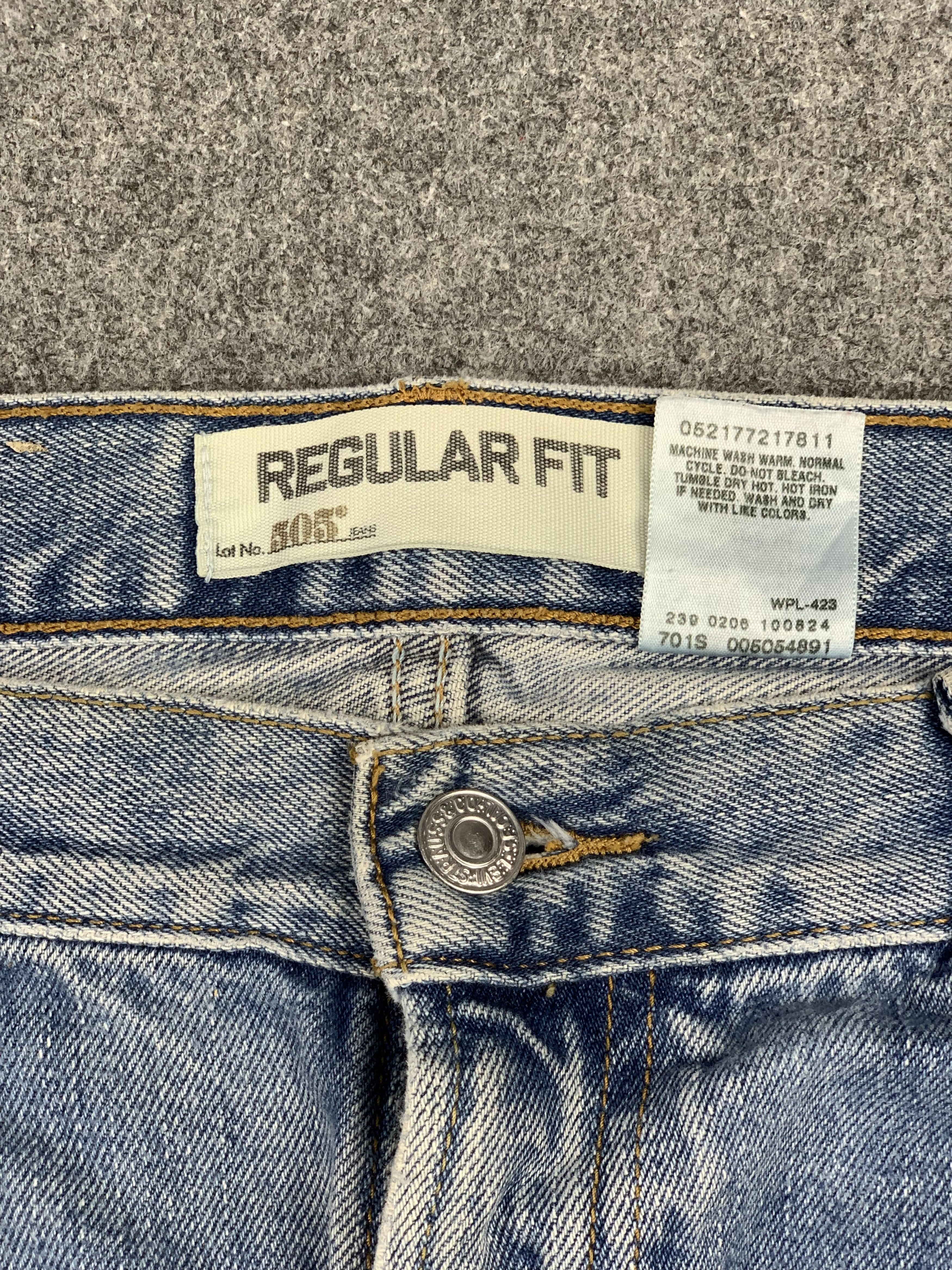 Levi's Vintage Levis 505 Faded Blue Jeans DP2144 Size US 37 - 5 Thumbnail
