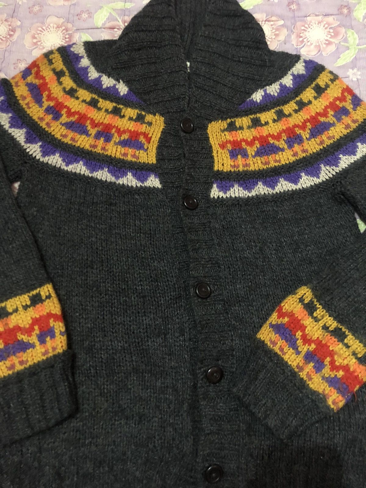Japanese Brand × Vintage 90s Tititaca Knit Sweater Button Style Santa Design Size US M / EU 48-50 / 2 - 3 Thumbnail