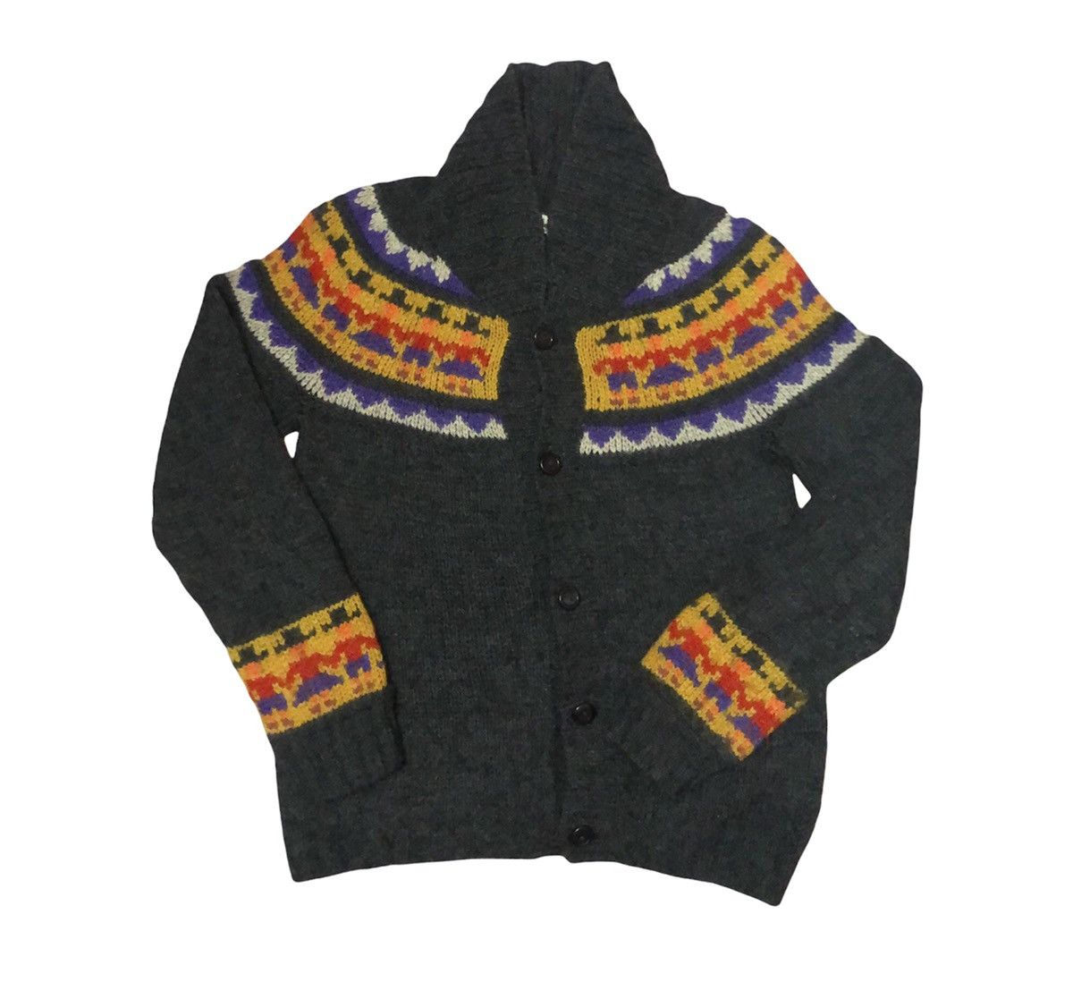 Japanese Brand × Vintage 90s Tititaca Knit Sweater Button Style Santa Design Size US M / EU 48-50 / 2 - 1 Thumbnail