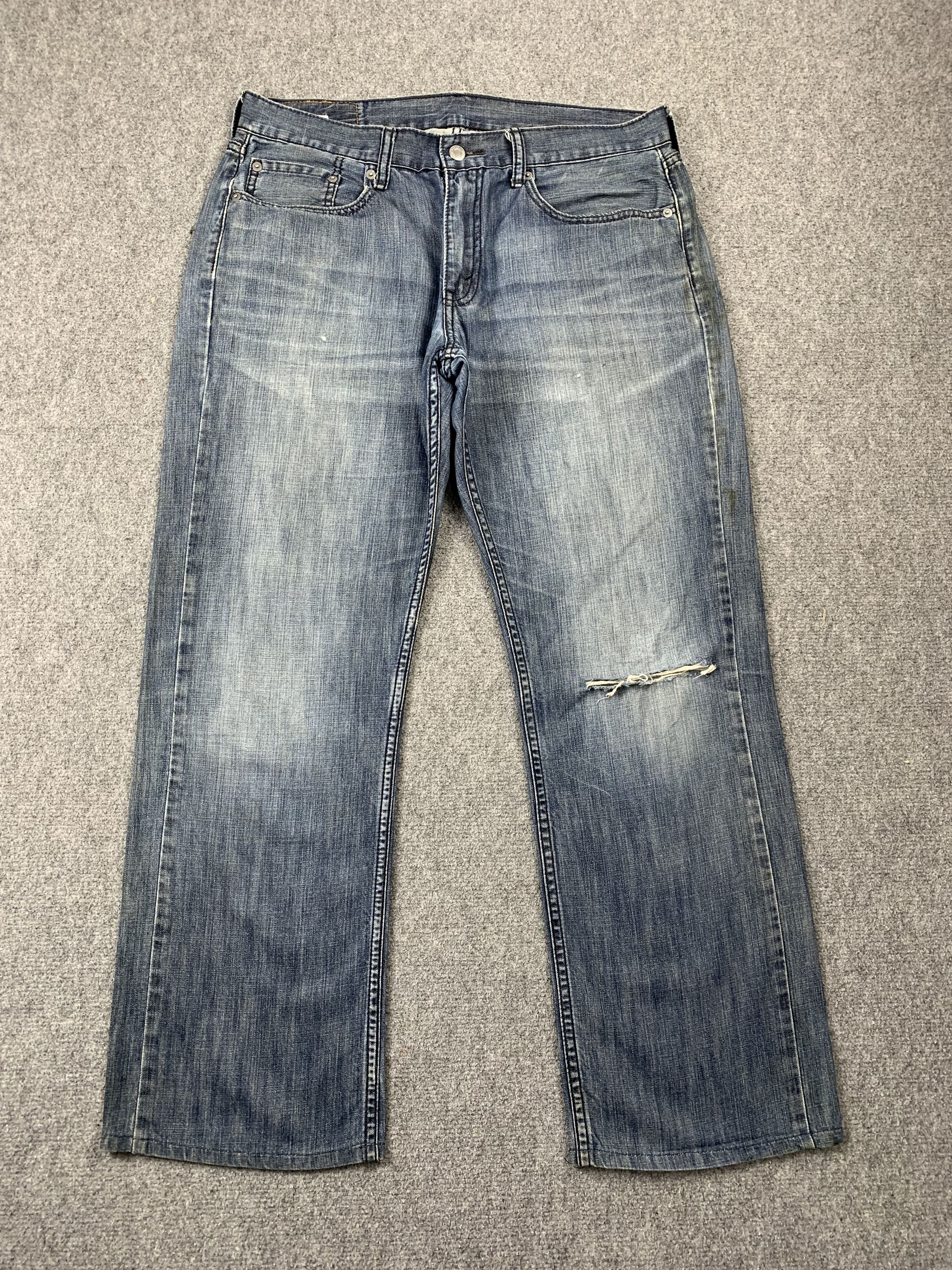 image of Levis 559 Faded Blue Jeans in Blue Denim, Men's (Size 33)