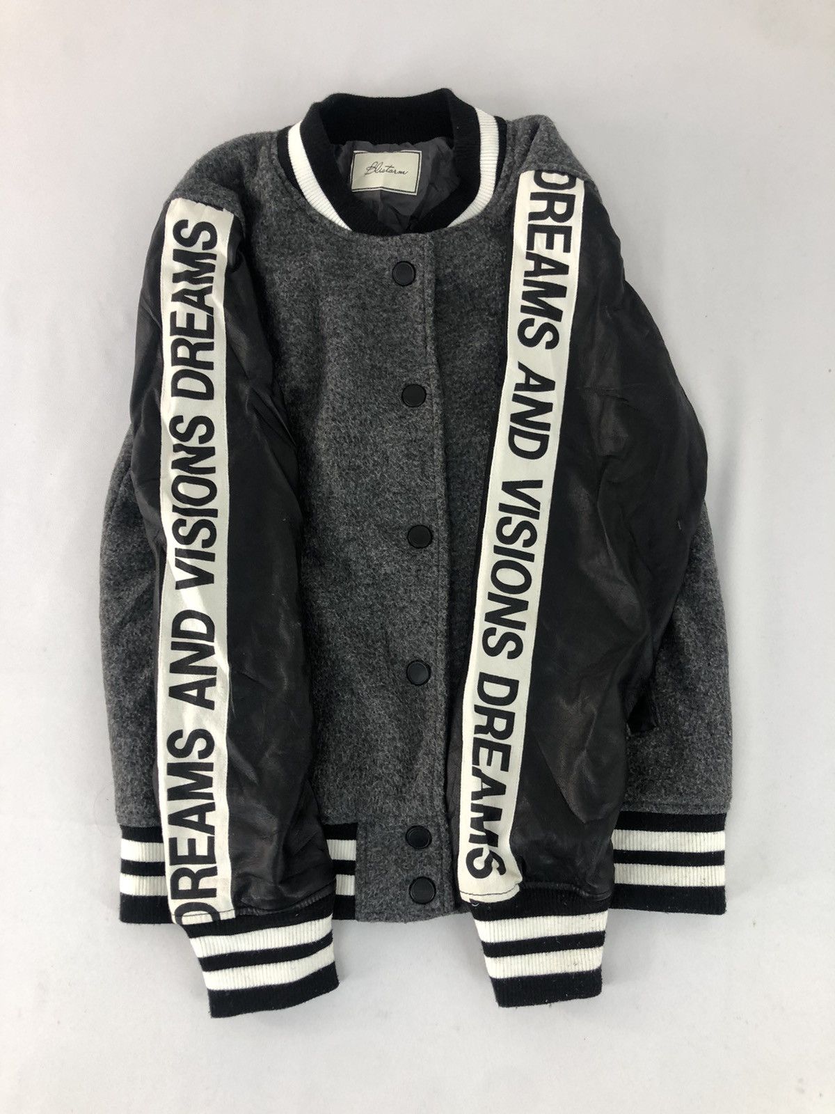 Japanese Brand × Vintage Blistorn Varsity Jacket Pvc Sleeve Dream Vision Sidetape Size US S / EU 44-46 / 1 - 3 Thumbnail