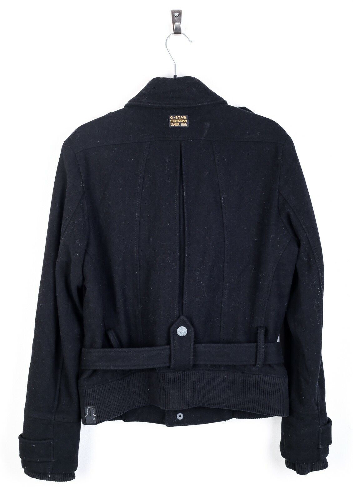 G-Star Short Motor Jacket Wool Women Coat Biker Zip Belted Winter Size M / US 6-8 / IT 42-44 - 5 Thumbnail