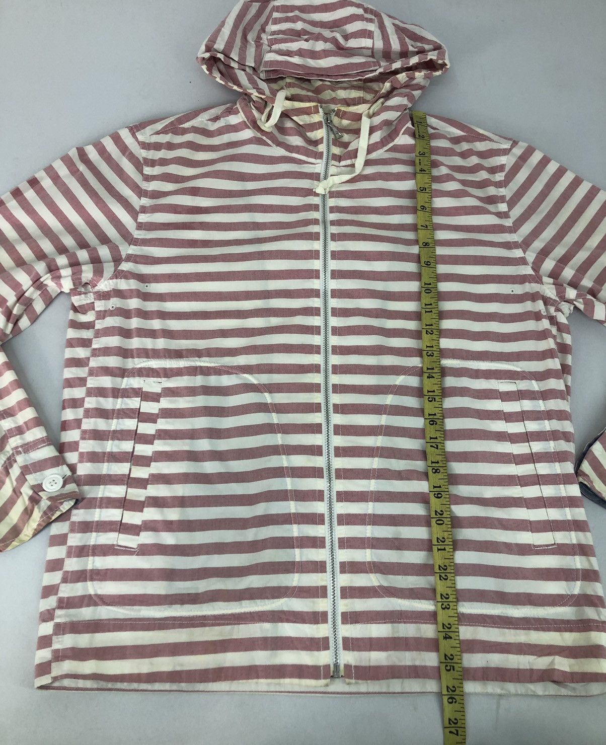 Japanese Brand Uniqlo Japanese Brand Striped Block Hoodies Jacket Size US L / EU 52-54 / 3 - 9 Thumbnail