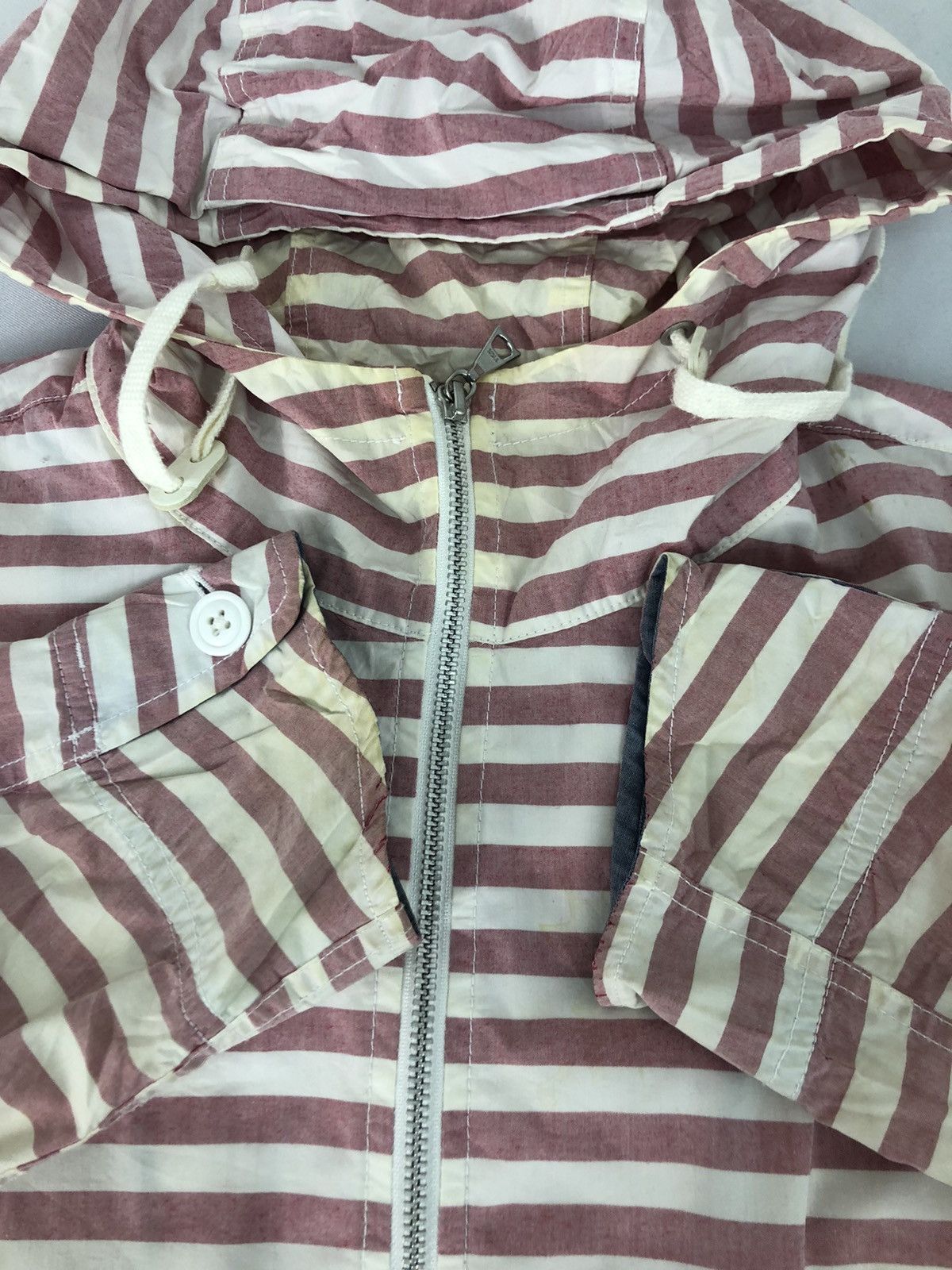 Japanese Brand Uniqlo Japanese Brand Striped Block Hoodies Jacket Size US L / EU 52-54 / 3 - 11 Thumbnail