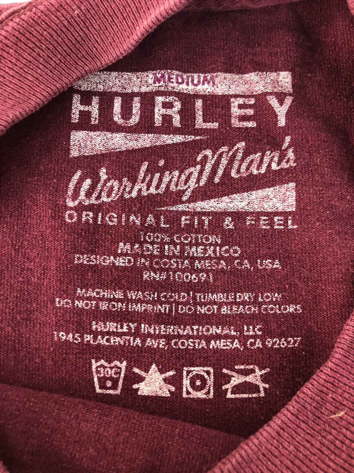 Hurley Hurley Big Logo Spell Out Men Tees Size US M / EU 48-50 / 2 - 4 Thumbnail