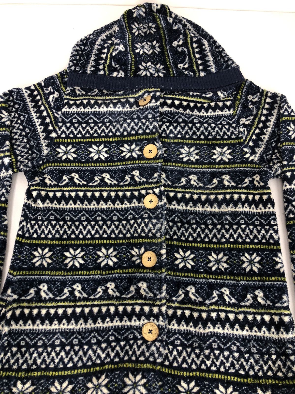 Japanese Brand × Vintage Fleece Sweatshirt Hoodies Snowflake Ethic Native Design Size US S / EU 44-46 / 1 - 3 Thumbnail