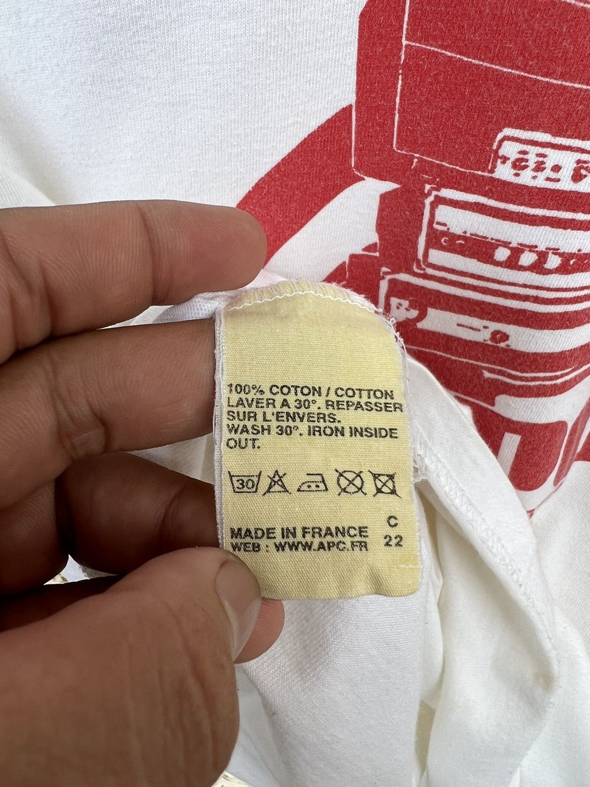 A.P.C. A.P.C SOUND SYSTEM WHITE TEE Size US S / EU 44-46 / 1 - 11 Thumbnail