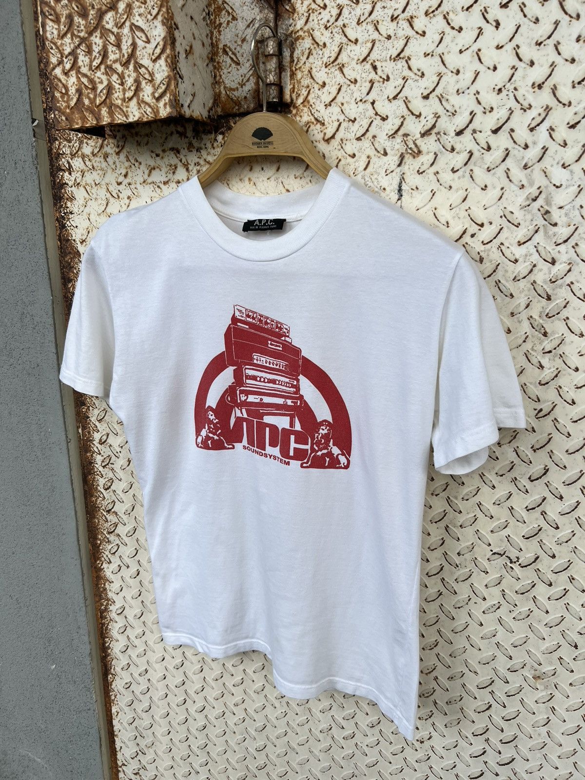 A.P.C. A.P.C SOUND SYSTEM WHITE TEE Size US S / EU 44-46 / 1 - 3 Thumbnail
