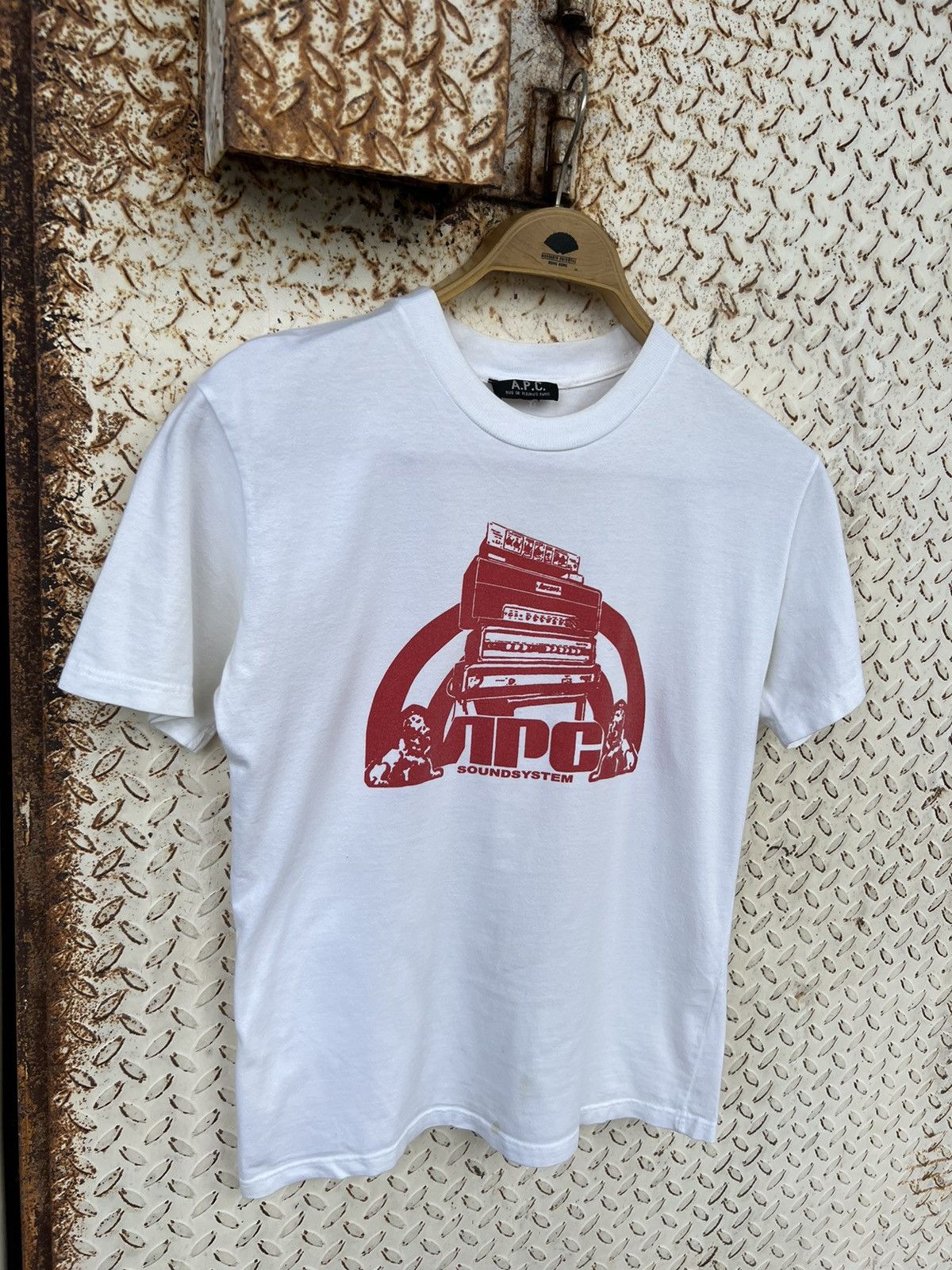 A.P.C. A.P.C SOUND SYSTEM WHITE TEE Size US S / EU 44-46 / 1 - 4 Thumbnail
