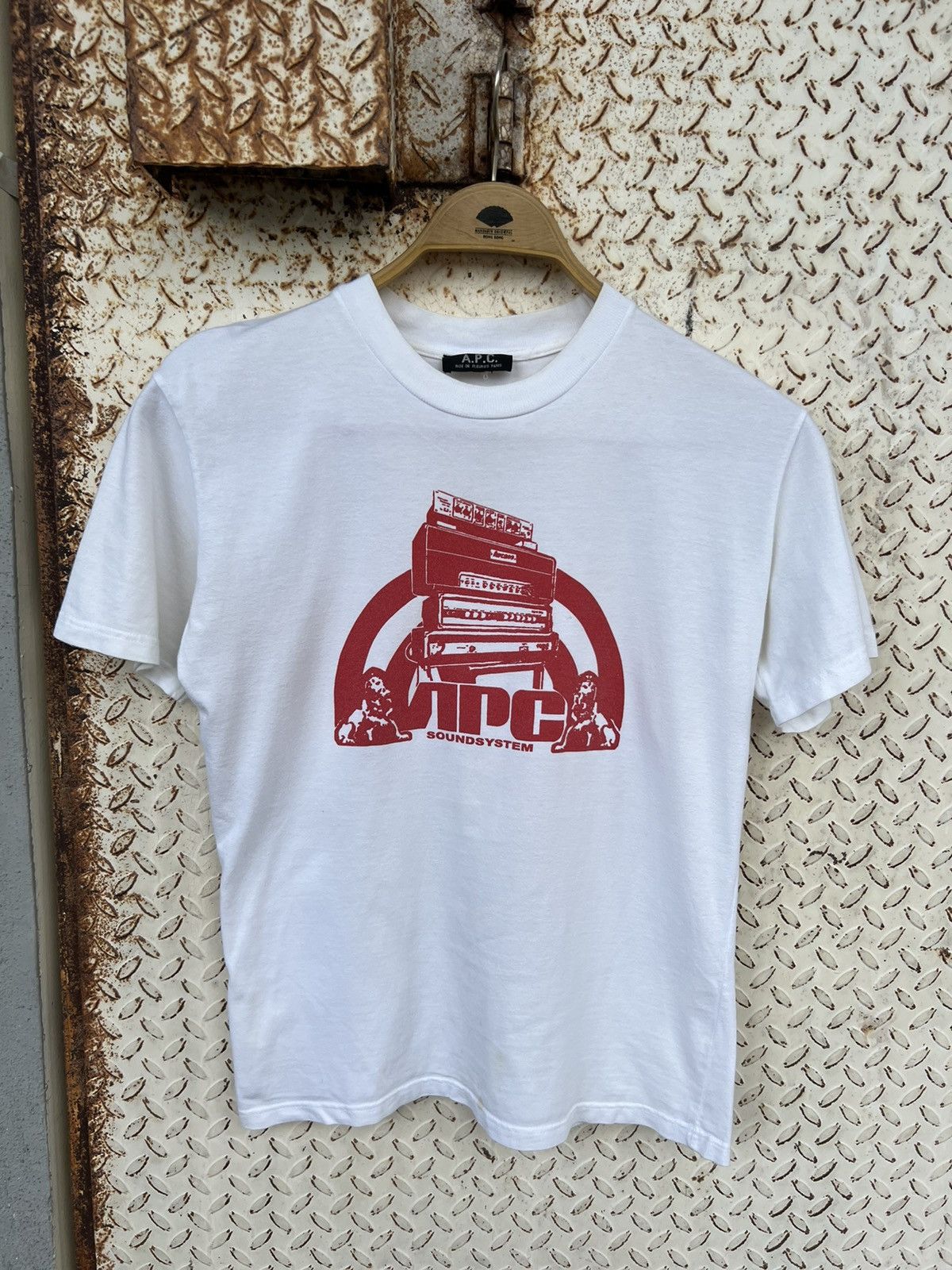 A.P.C. A.P.C SOUND SYSTEM WHITE TEE Size US S / EU 44-46 / 1 - 2 Thumbnail
